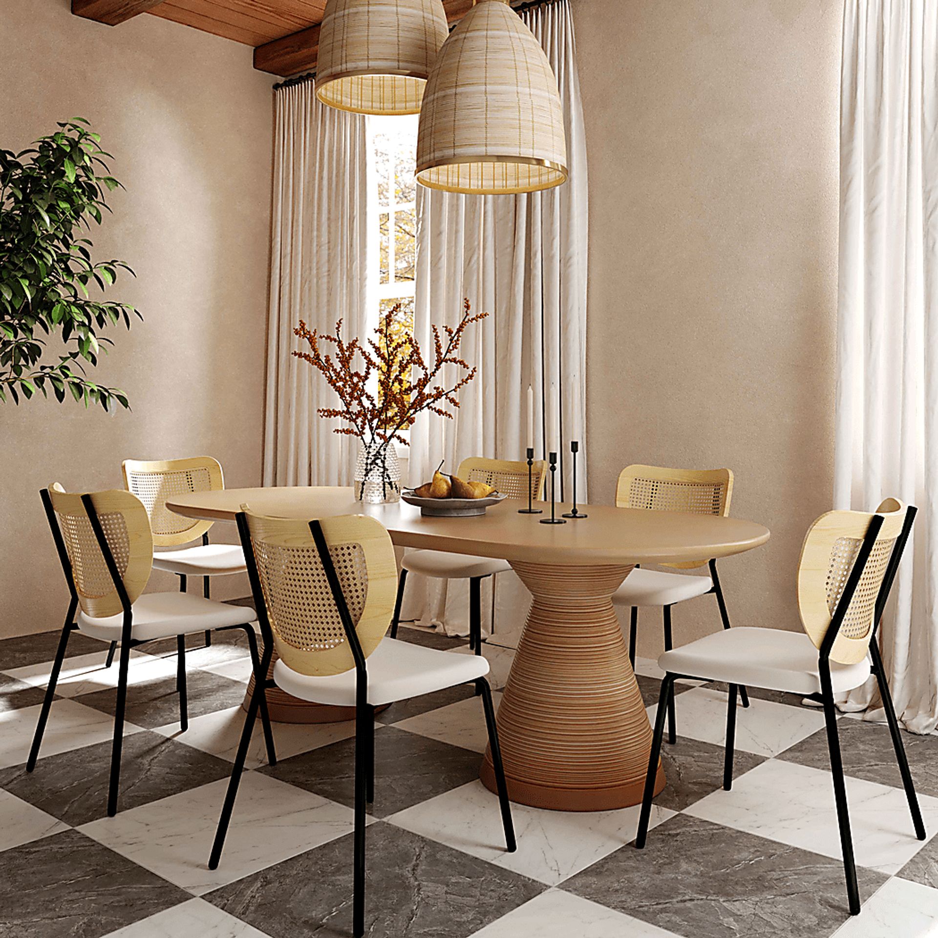 Congaree Natural Dining Chair, Set of 2 - Image 2