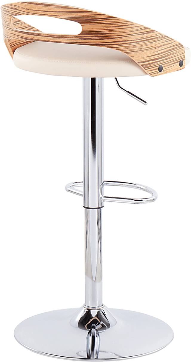 Congreve Cream Adjustable Swivel Barstool - Thumbnail - Image 3