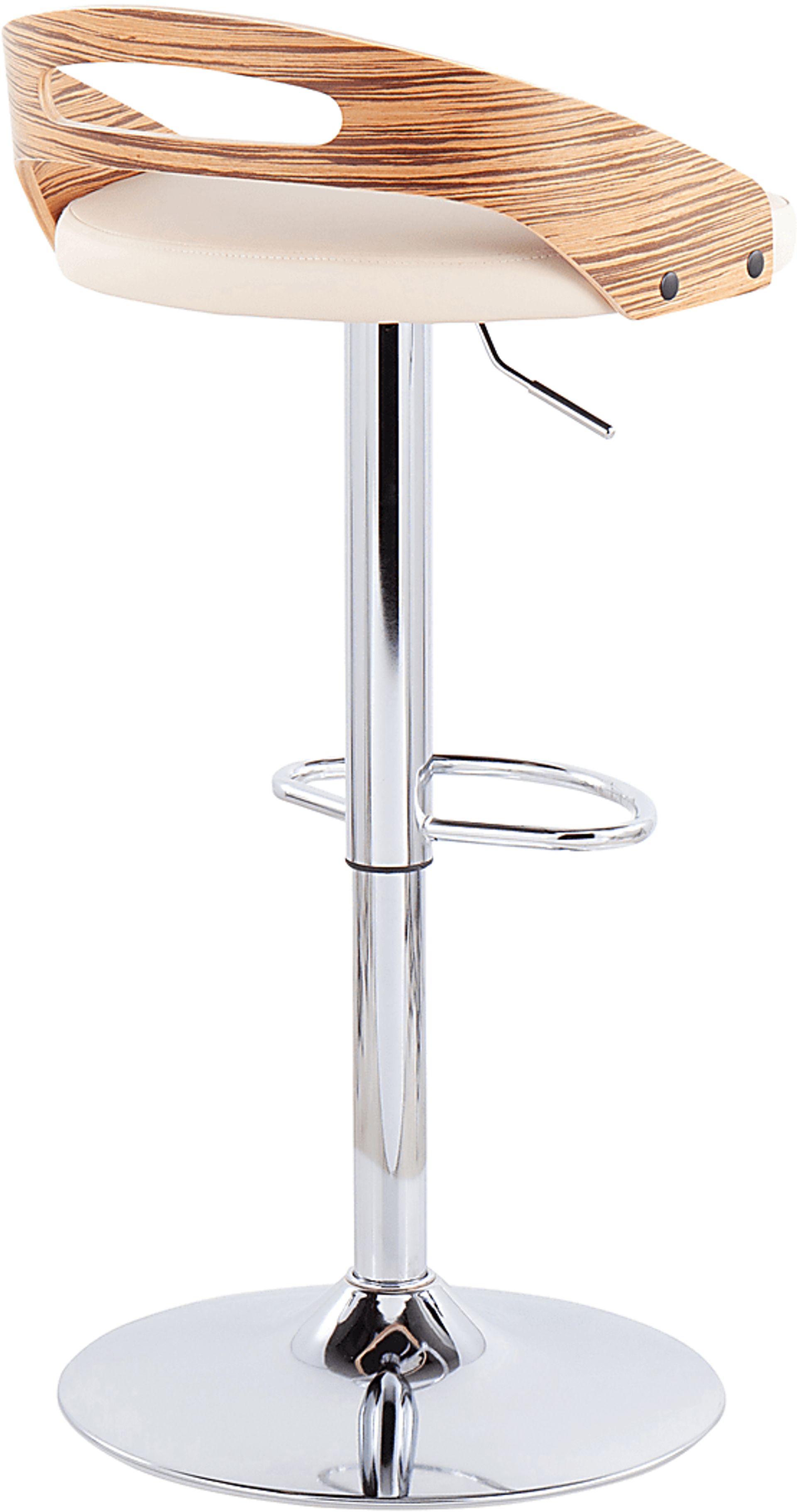 Congreve Cream Adjustable Swivel Barstool - Image 3