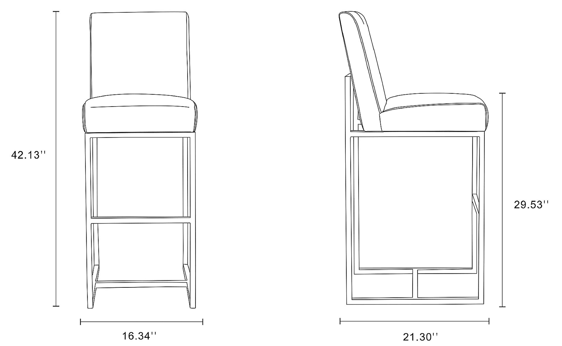Congreve Gray Barstool - Image 6