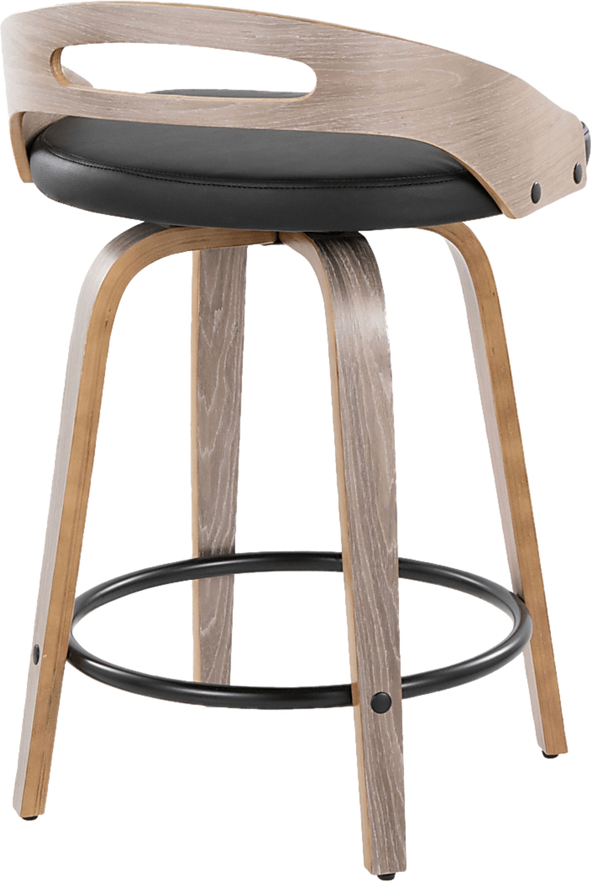 Congreve II Black Swivel Counter Height Stool, Set of 2 - Image 8