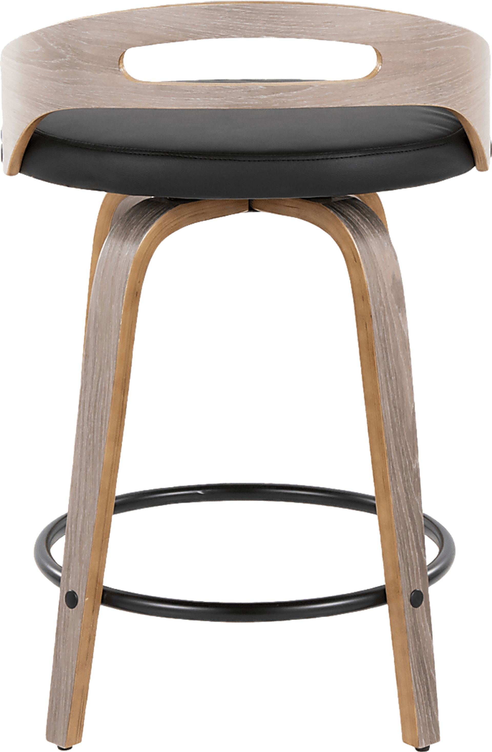 Congreve II Black Swivel Counter Height Stool, Set of 2 - Image 9