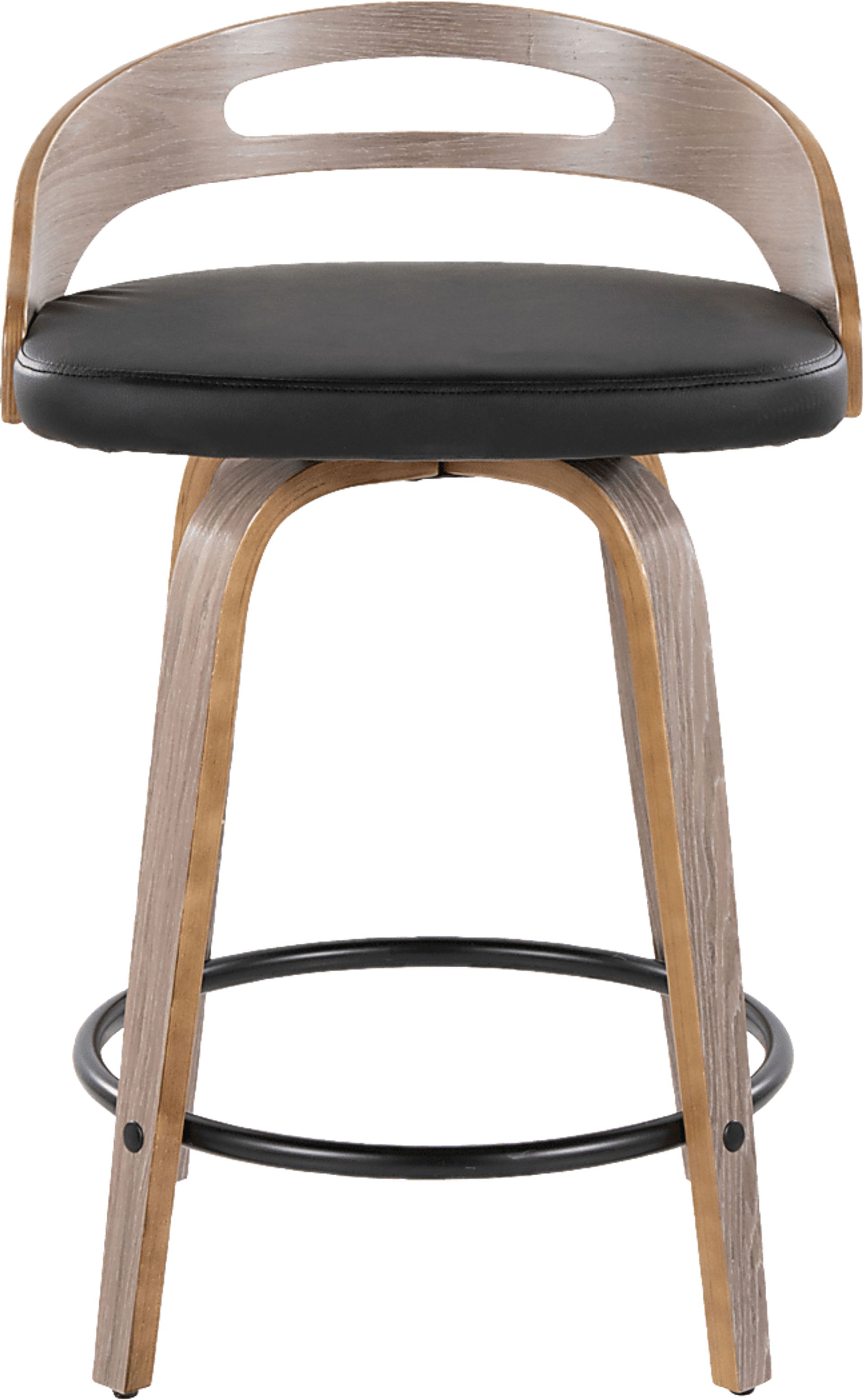 Congreve II Black Swivel Counter Height Stool, Set of 2 - Image 10
