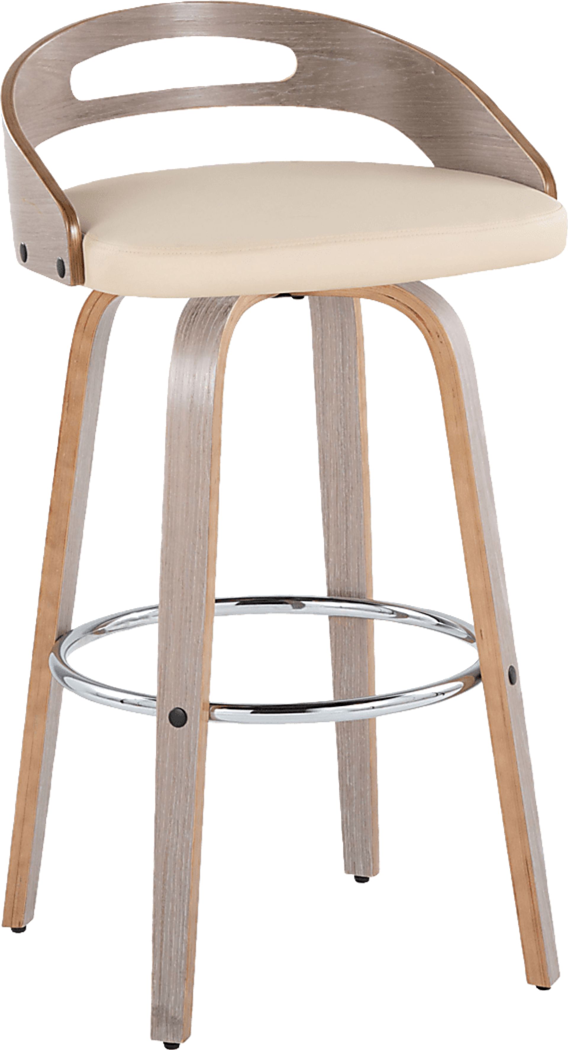 Congreve III Cream Swivel Barstool, Set of 2 - Image 6