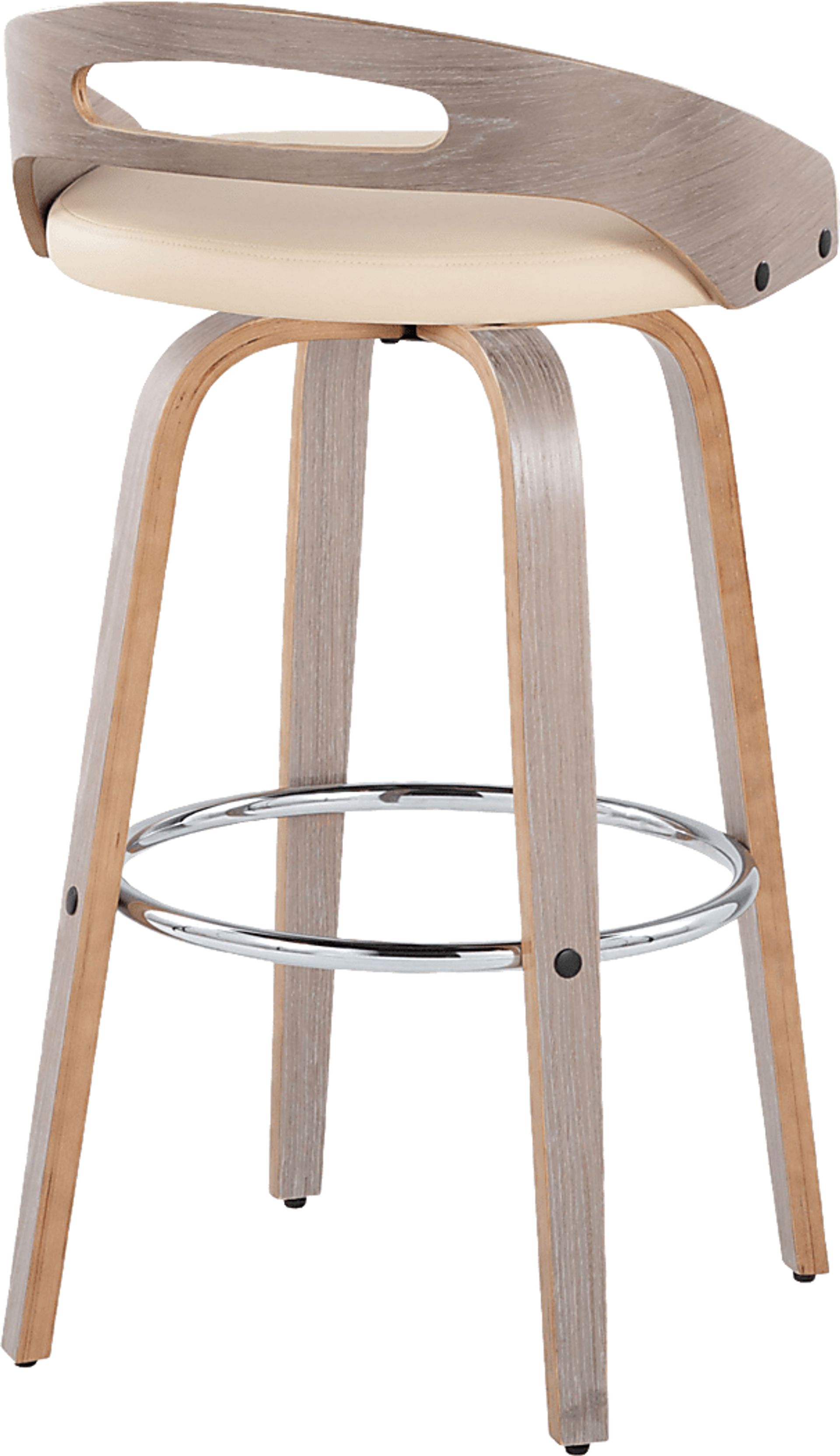Congreve III Cream Swivel Barstool, Set of 2 - Image 8
