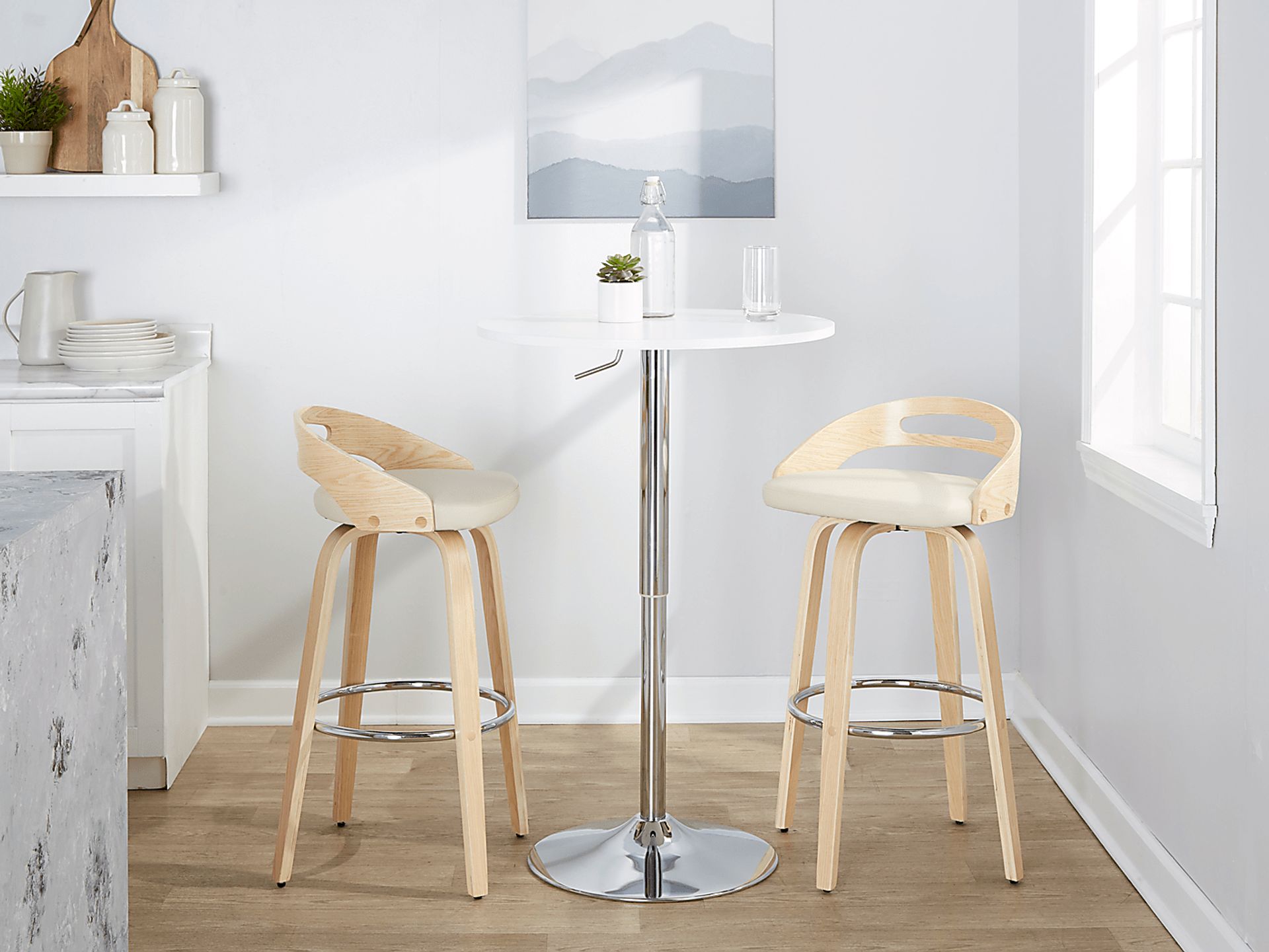 Congreve IV Cream Barstool, Set of 2 - Image 2