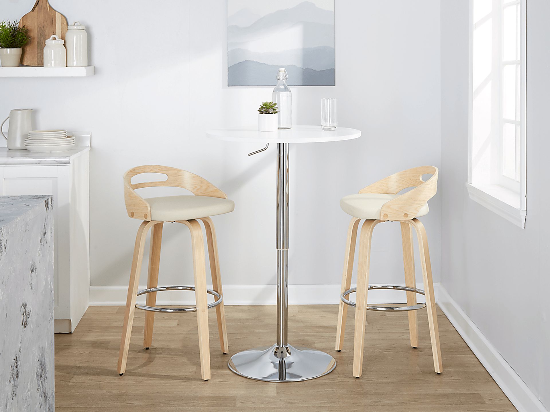 Congreve IV Cream Barstool, Set of 2 - Image 3