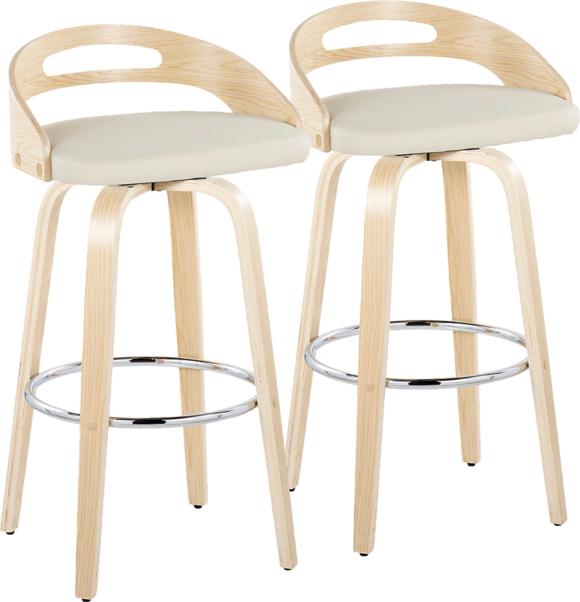 Congreve IV Cream Barstool, Set of 2 - Image 1