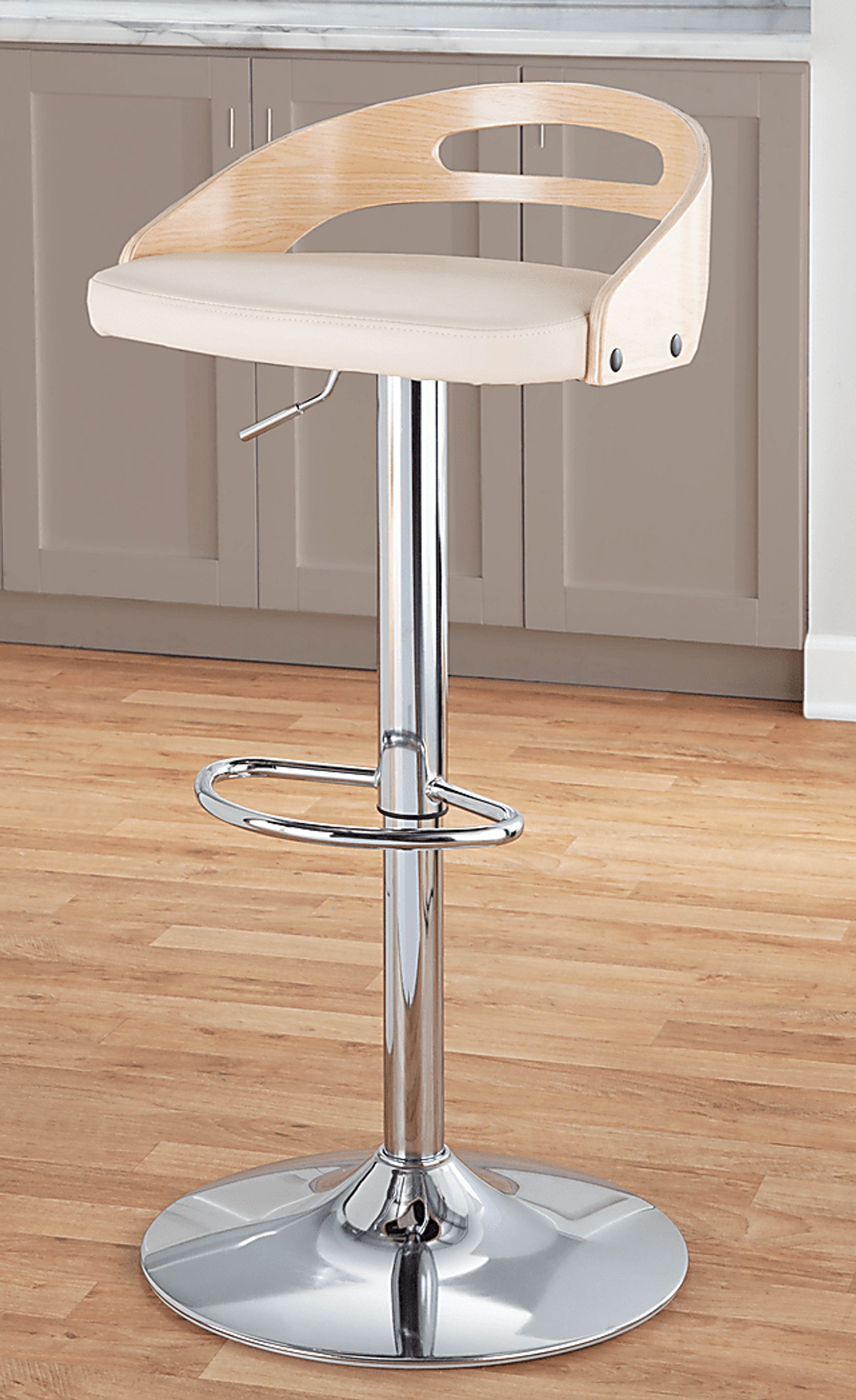 Congreve Natural Adjustable Swivel Barstool - Image 11