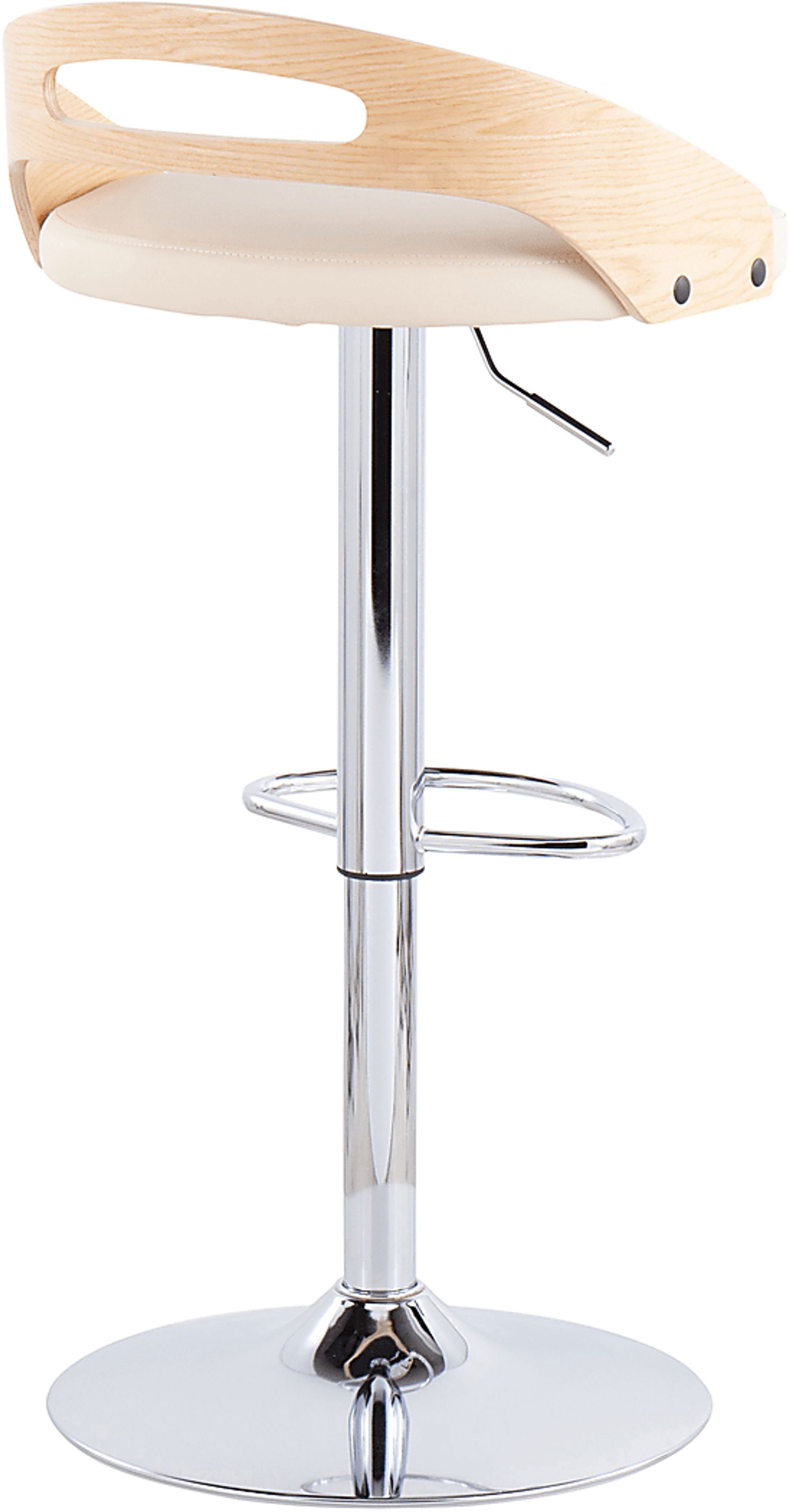 Congreve Natural Adjustable Swivel Barstool - Image 3