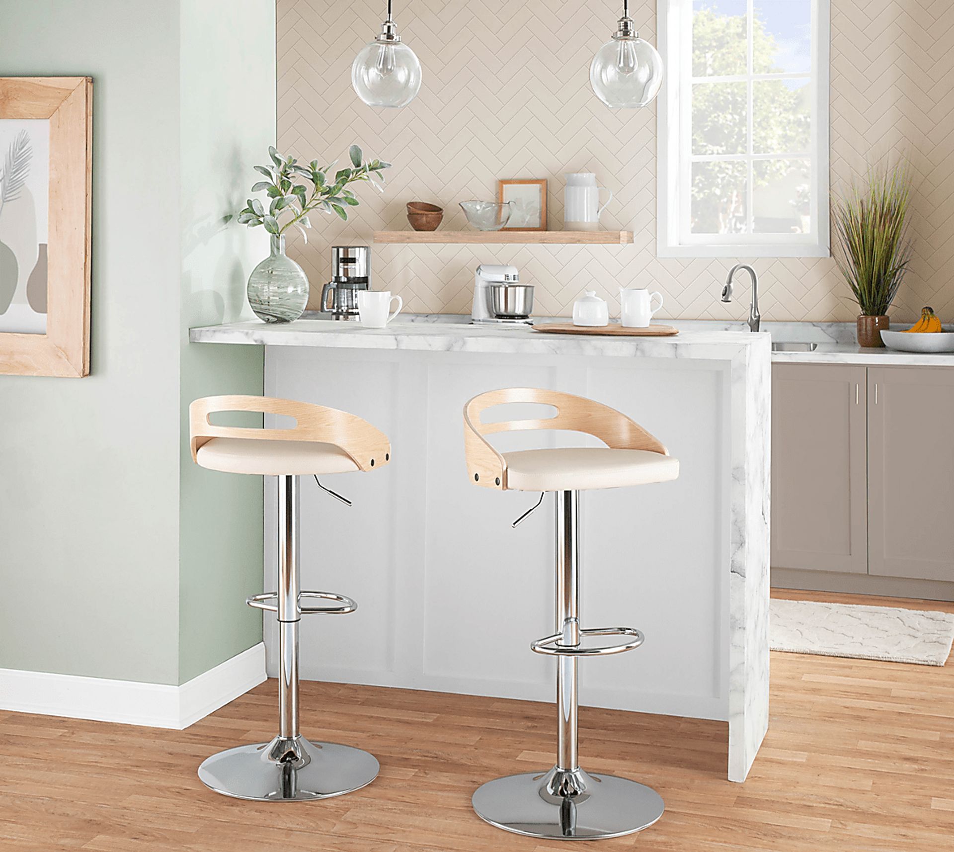 Congreve Natural Adjustable Swivel Barstool - Image 10