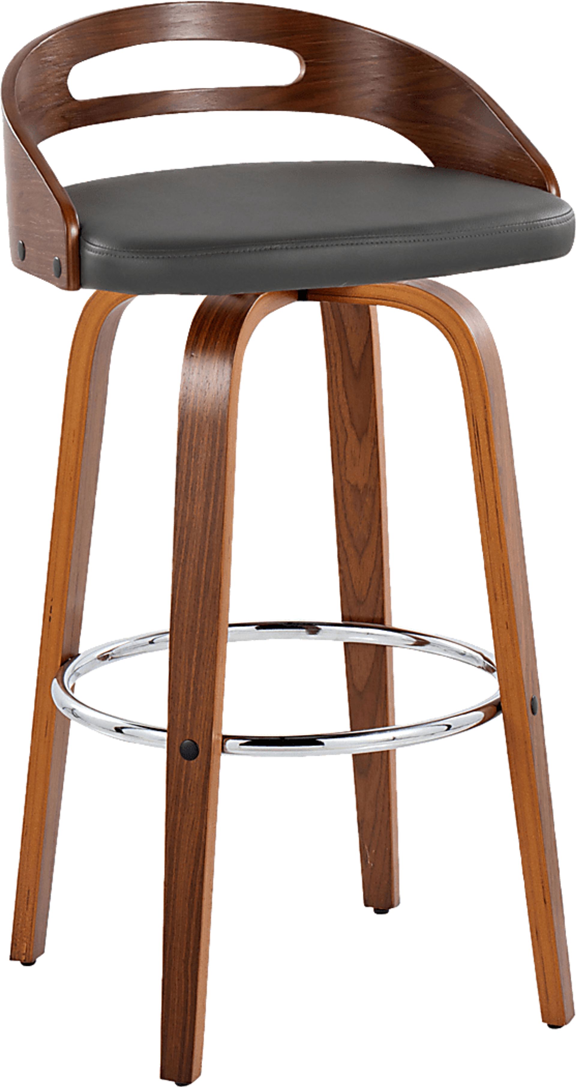 Congreve V Gray Swivel Barstool, Set of 2 - Image 6