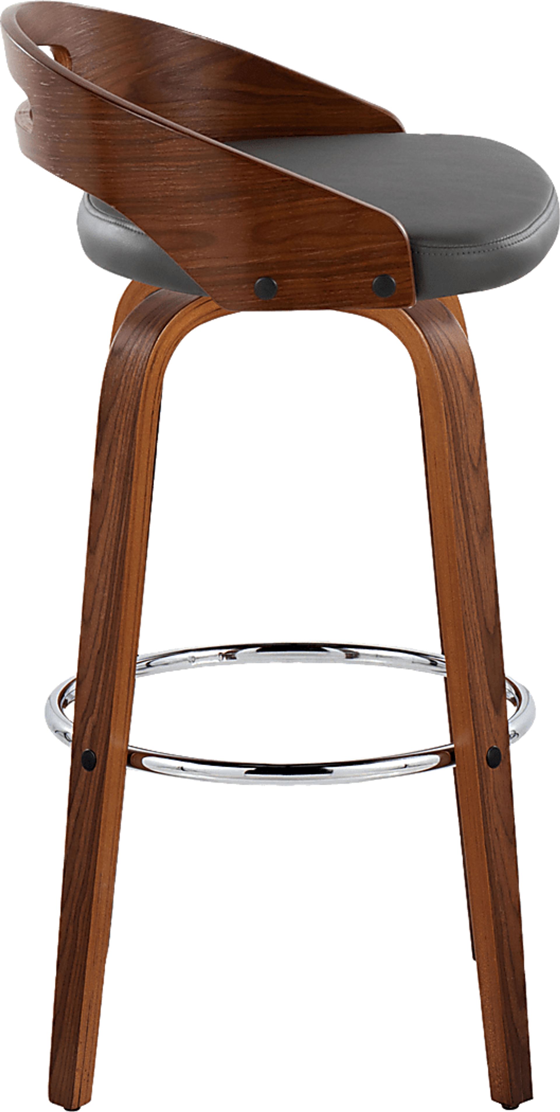 Congreve V Gray Swivel Barstool, Set of 2 - Image 7