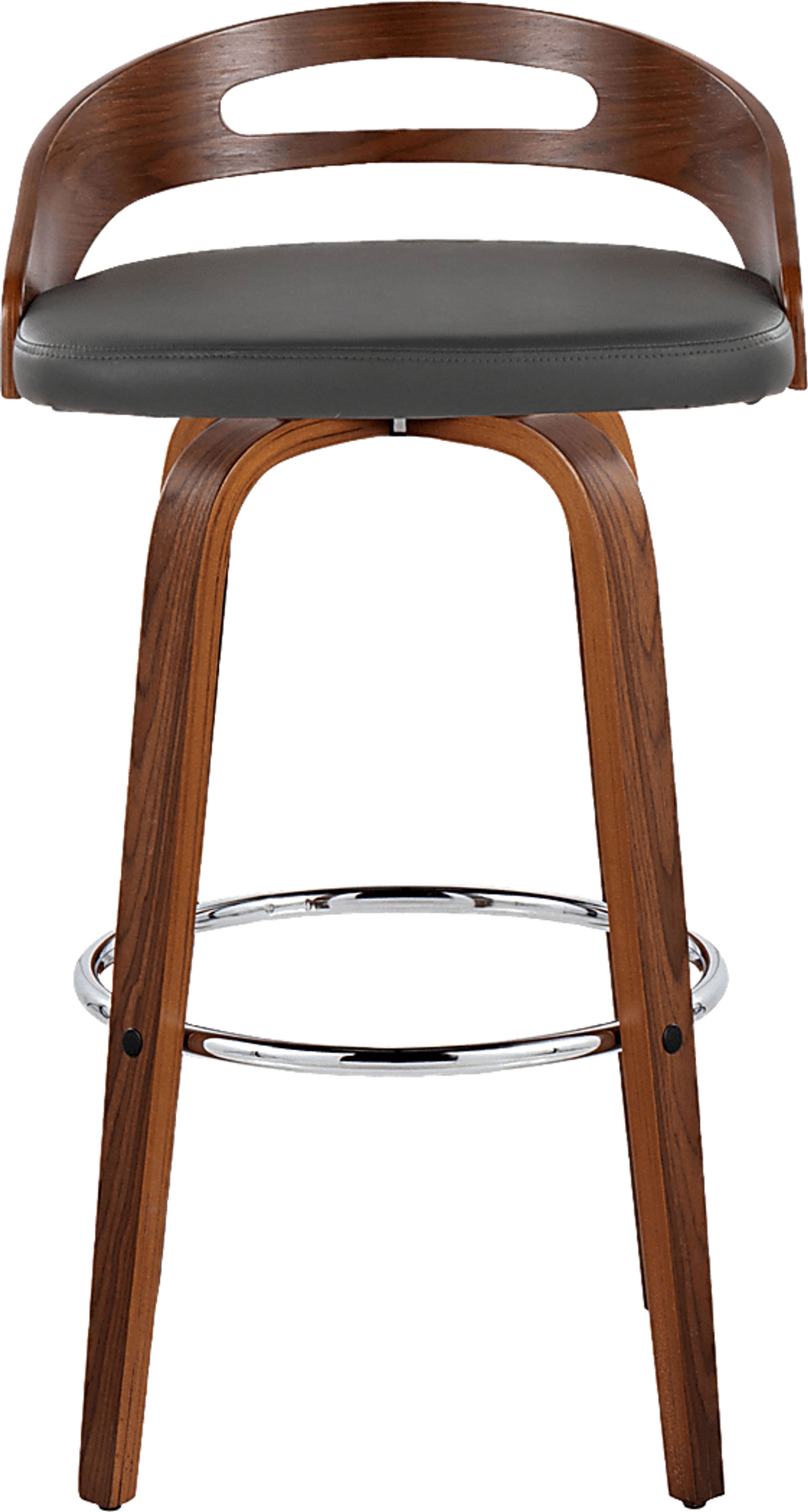 Congreve V Gray Swivel Barstool, Set of 2 - Image 10