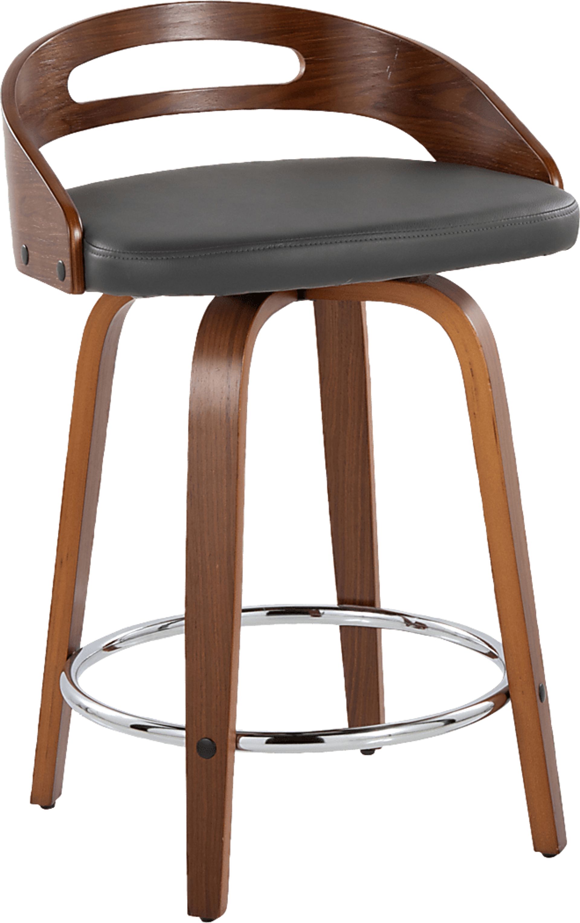 Congreve V Gray Swivel Counter Height Stool, Set of 2 - Image 6