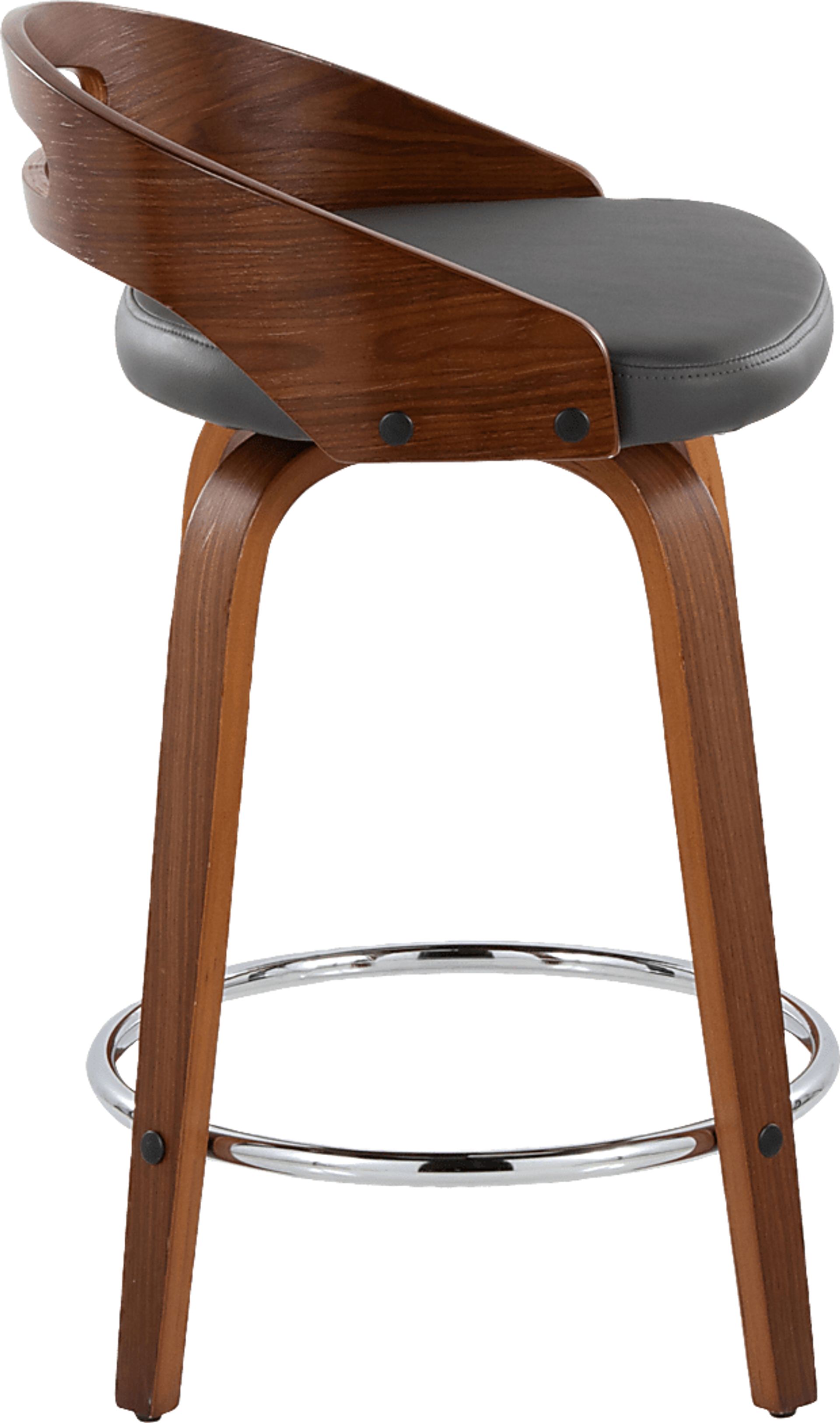 Congreve V Gray Swivel Counter Height Stool, Set of 2 - Image 7