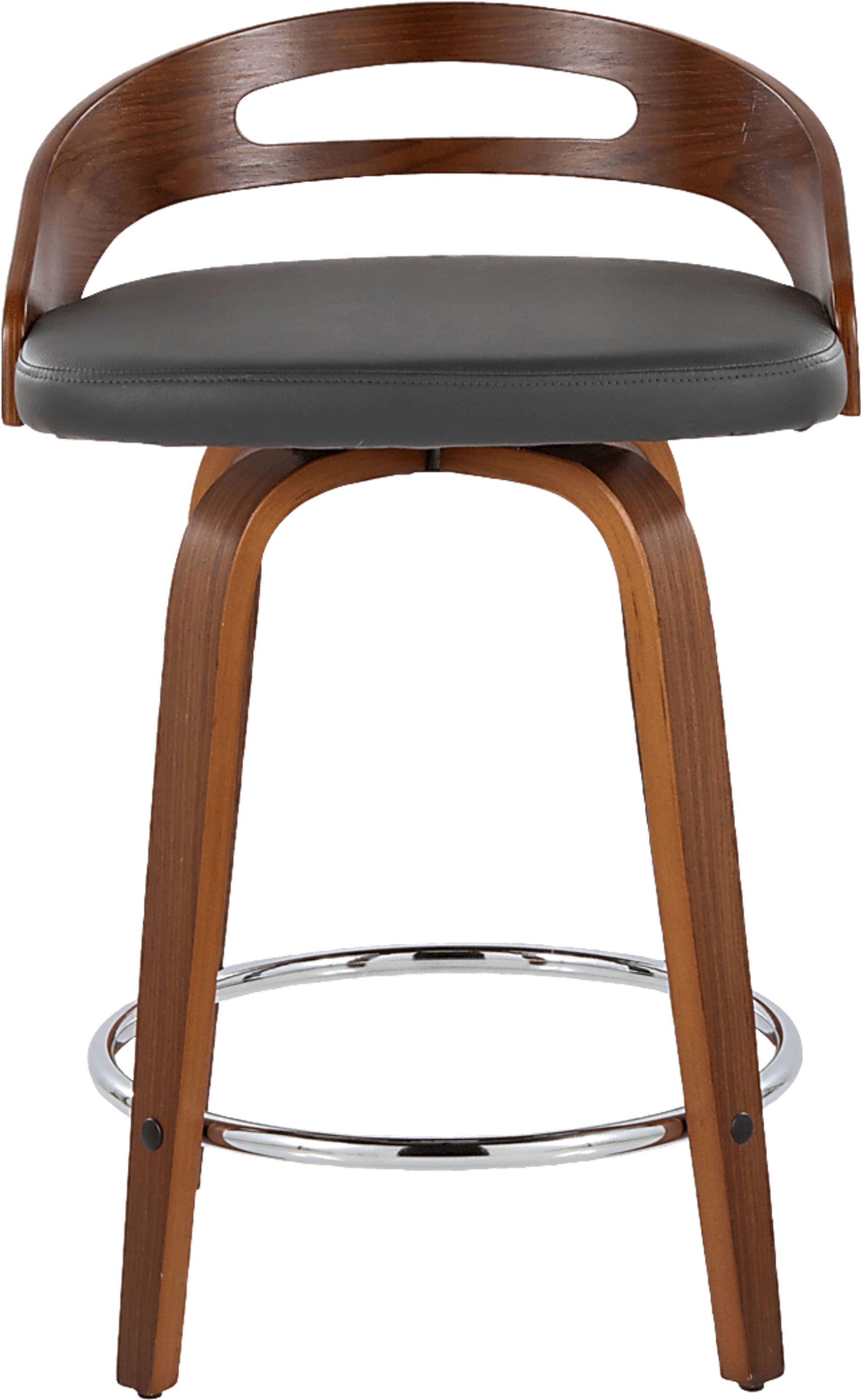 Congreve V Gray Swivel Counter Height Stool, Set of 2 - Image 10