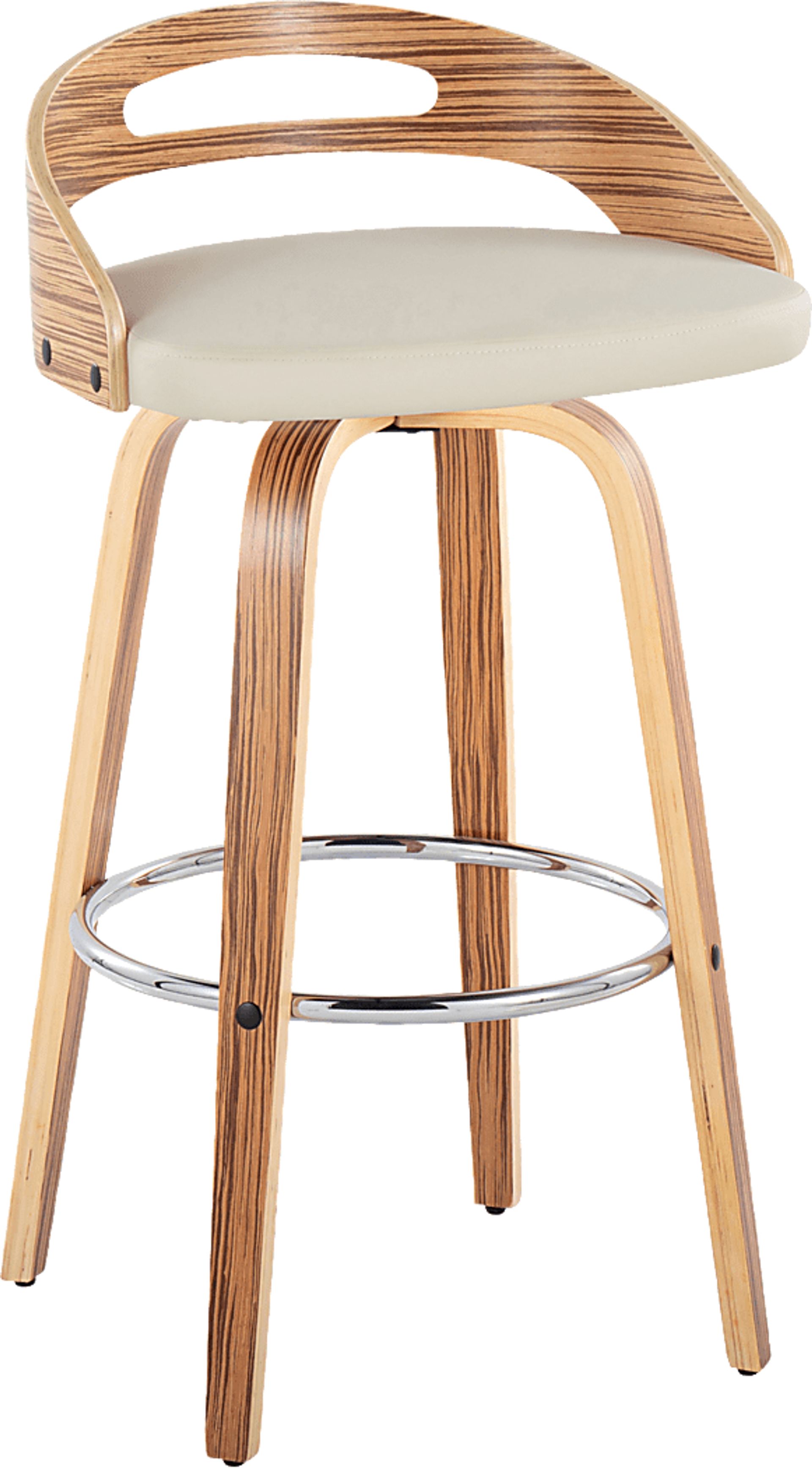 Congreve VI Cream Swivel Barstool, Set of 2 - Image 6