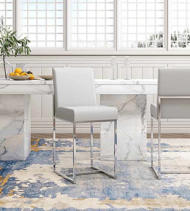 Congreve White Counter Height Stool - Thumbnail - Image 2
