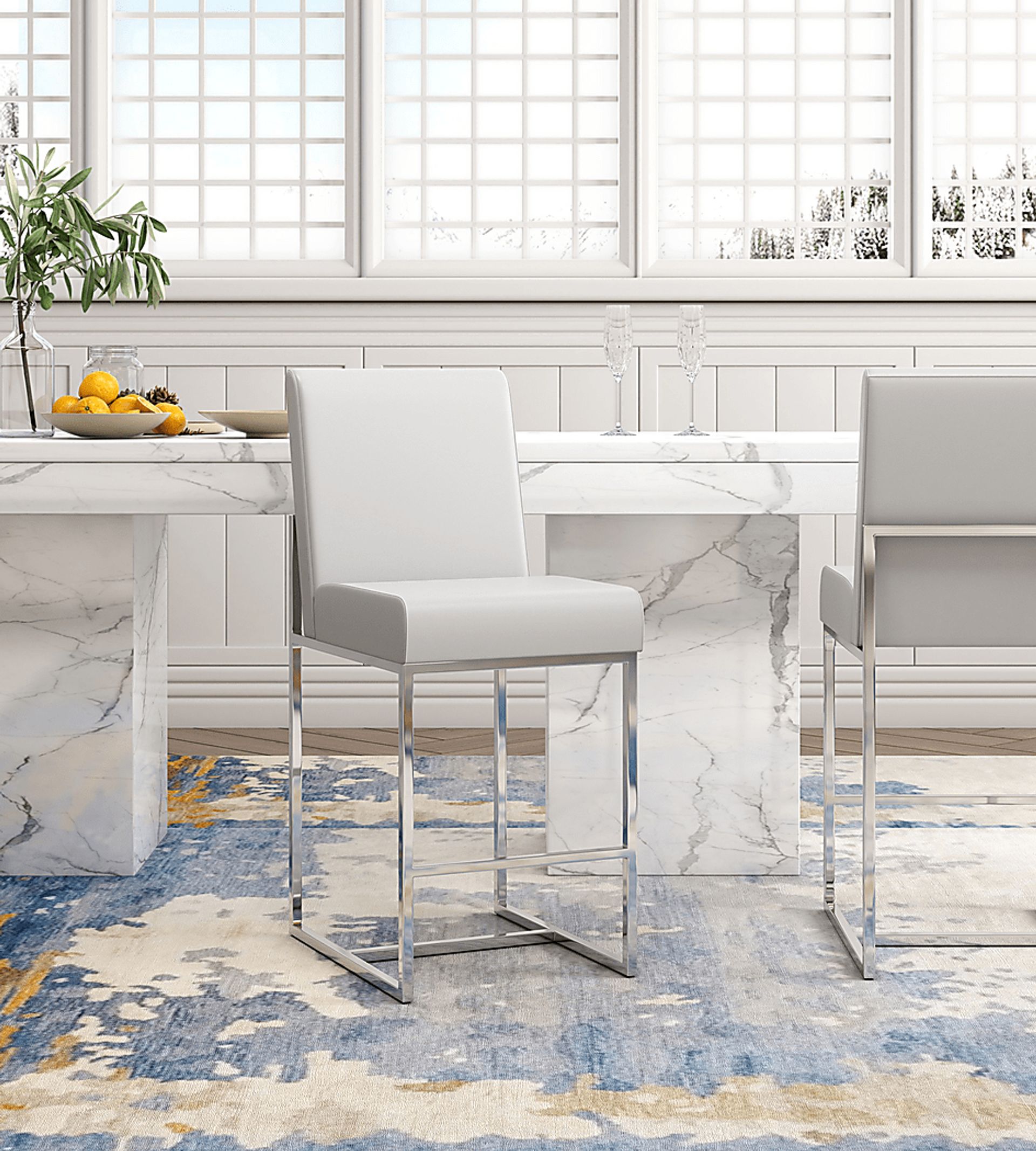 Congreve White Counter Height Stool - Image 2