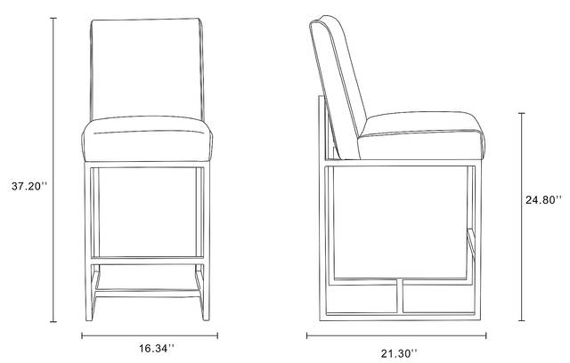 Congreve White Counter Height Stool - Thumbnail - Image 3
