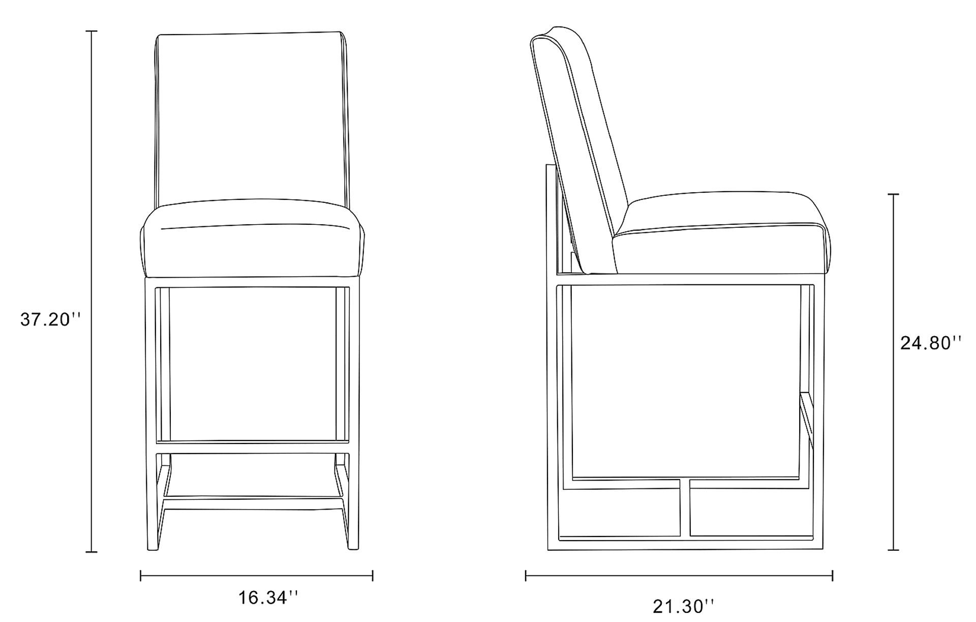 Congreve White Counter Height Stool - Image 3
