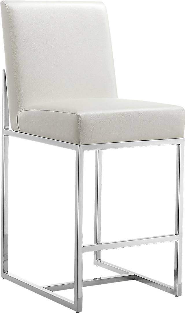 Congreve White Counter Height Stool - Thumbnail - Image 1