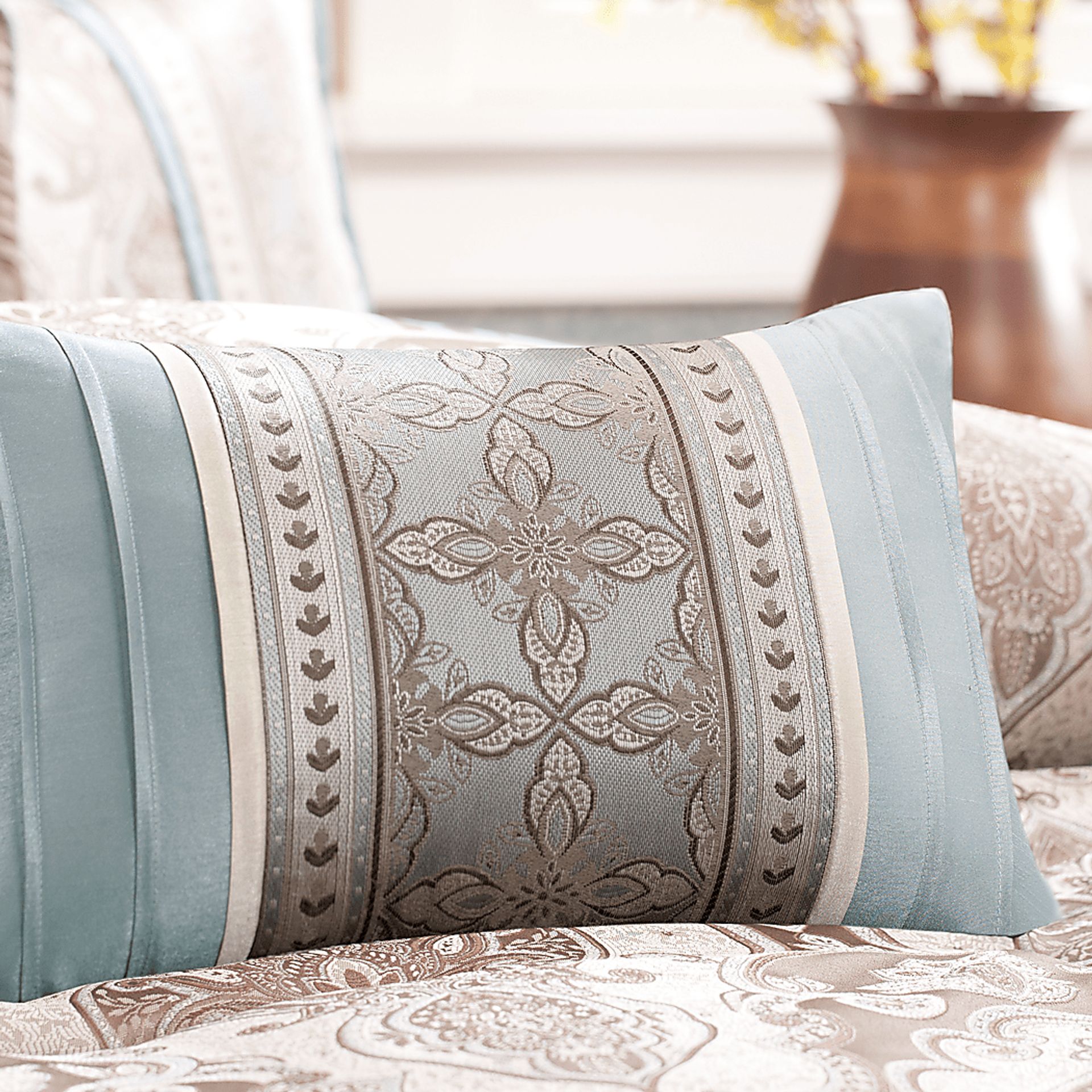 Conley Blue 7 Pc King Comforter Set - Image 2