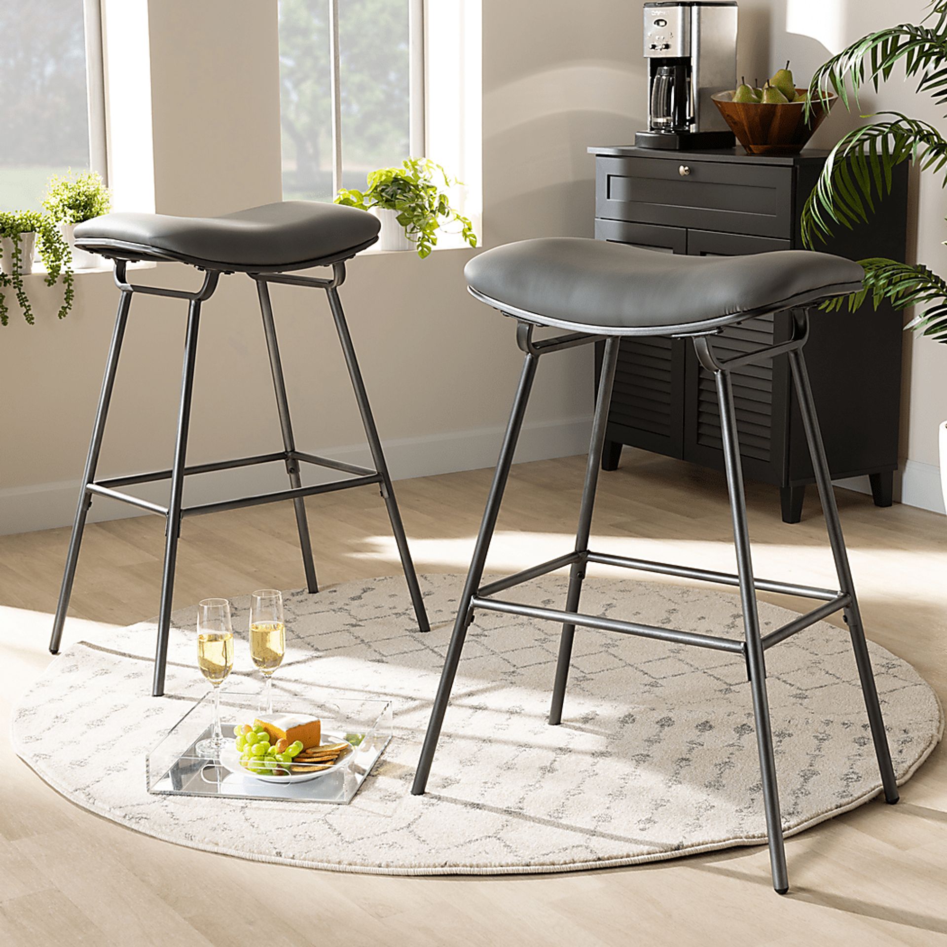 Connestee Gray Bar Stool, Set of 2 - Image 6