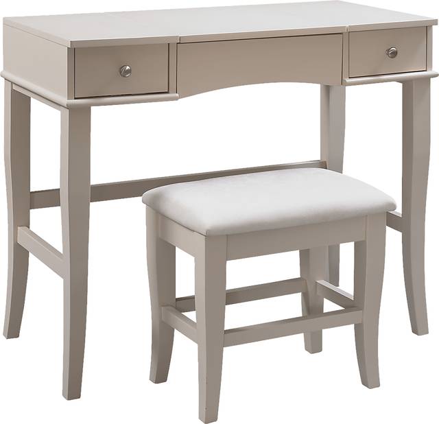 Connie Mae Vanity, Mirror and Stool Set - Thumbnail - Image 2