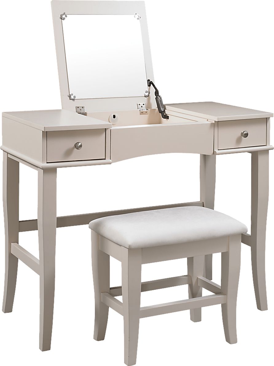 Connie Mae Vanity, Mirror and Stool Set