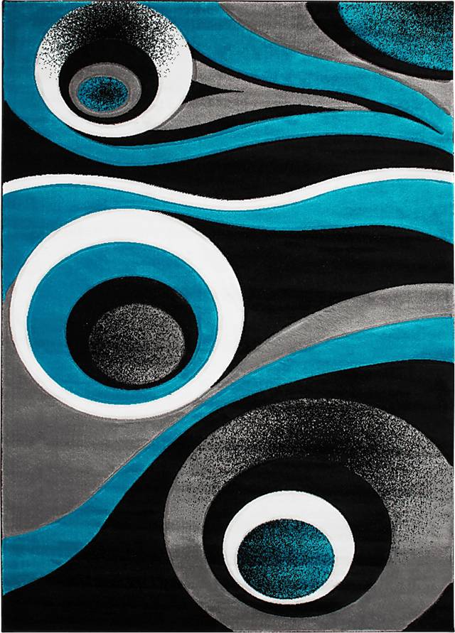 Connley Turquoise 5'3 x 7'3 Rug - Thumbnail - Image 1