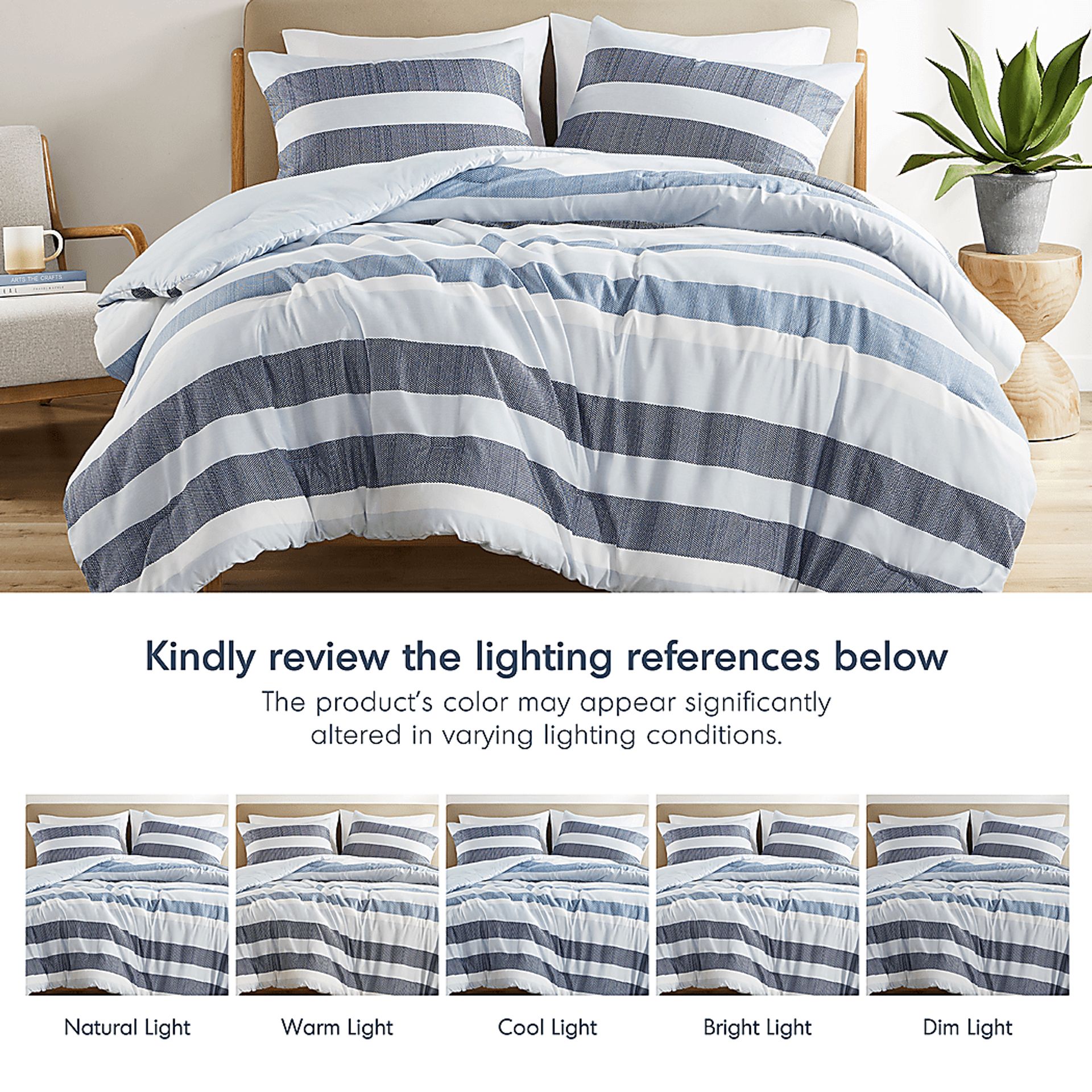 Connollya Blue Full/Queen 3 Pc Comforter Set - Image 12