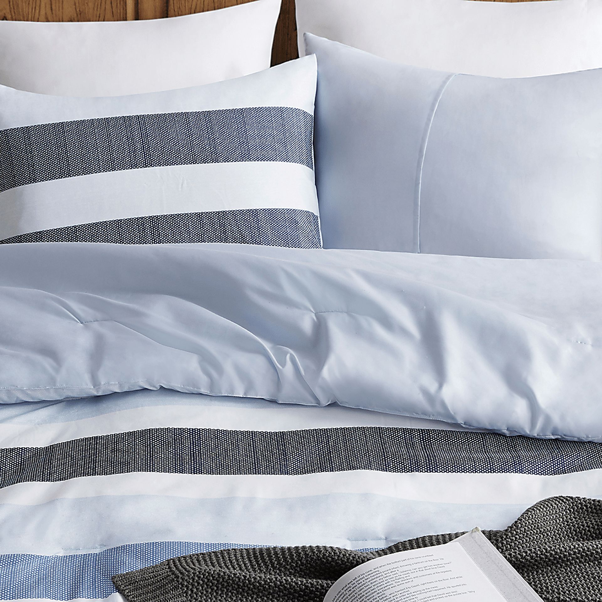 Connollya Blue Full/Queen 3 Pc Comforter Set - Image 17