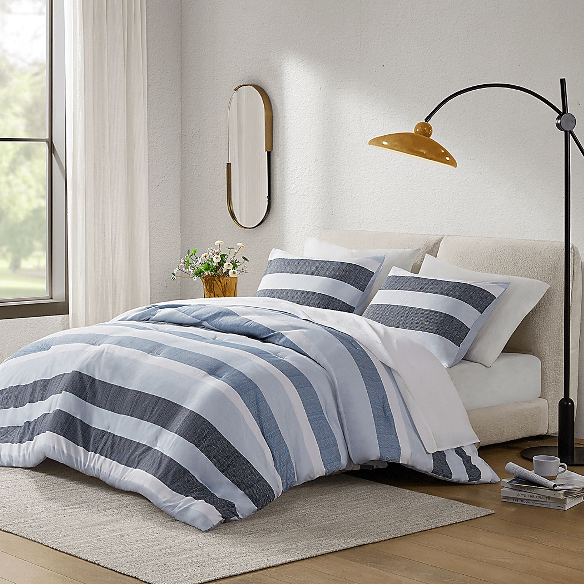 Connollya Blue Full/Queen 3 Pc Comforter Set - Image 2