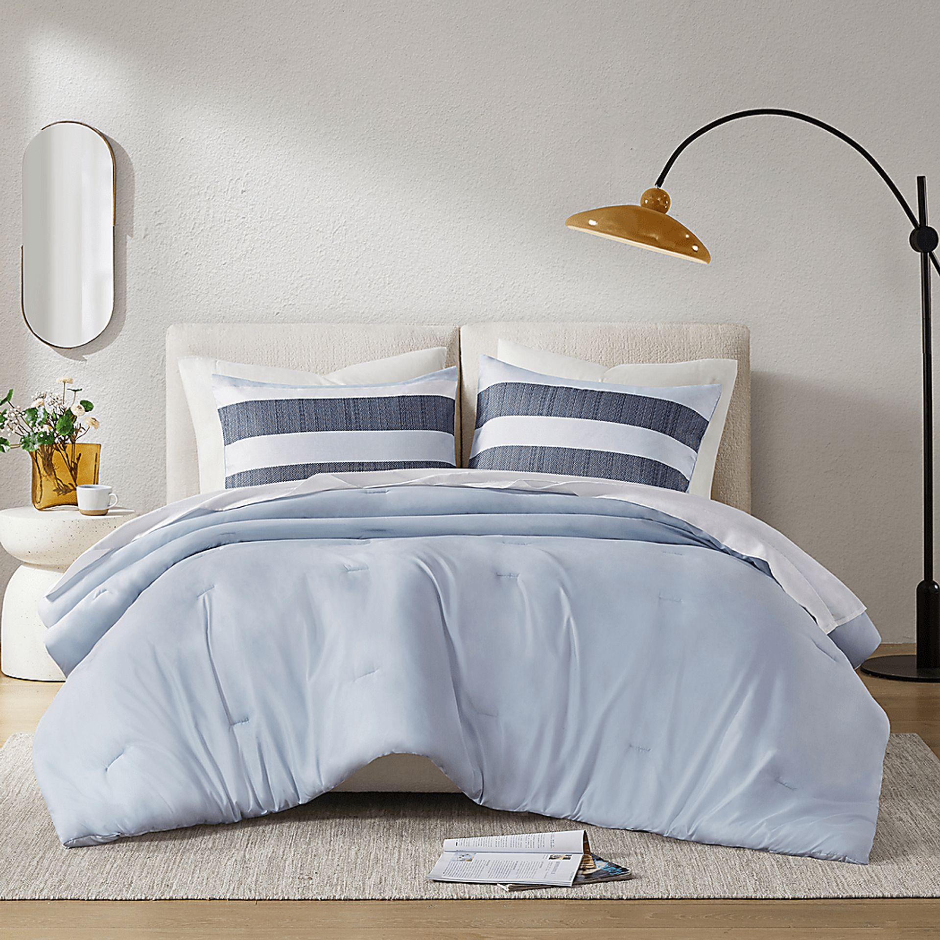 Connollya Blue Full/Queen 3 Pc Comforter Set - Image 5