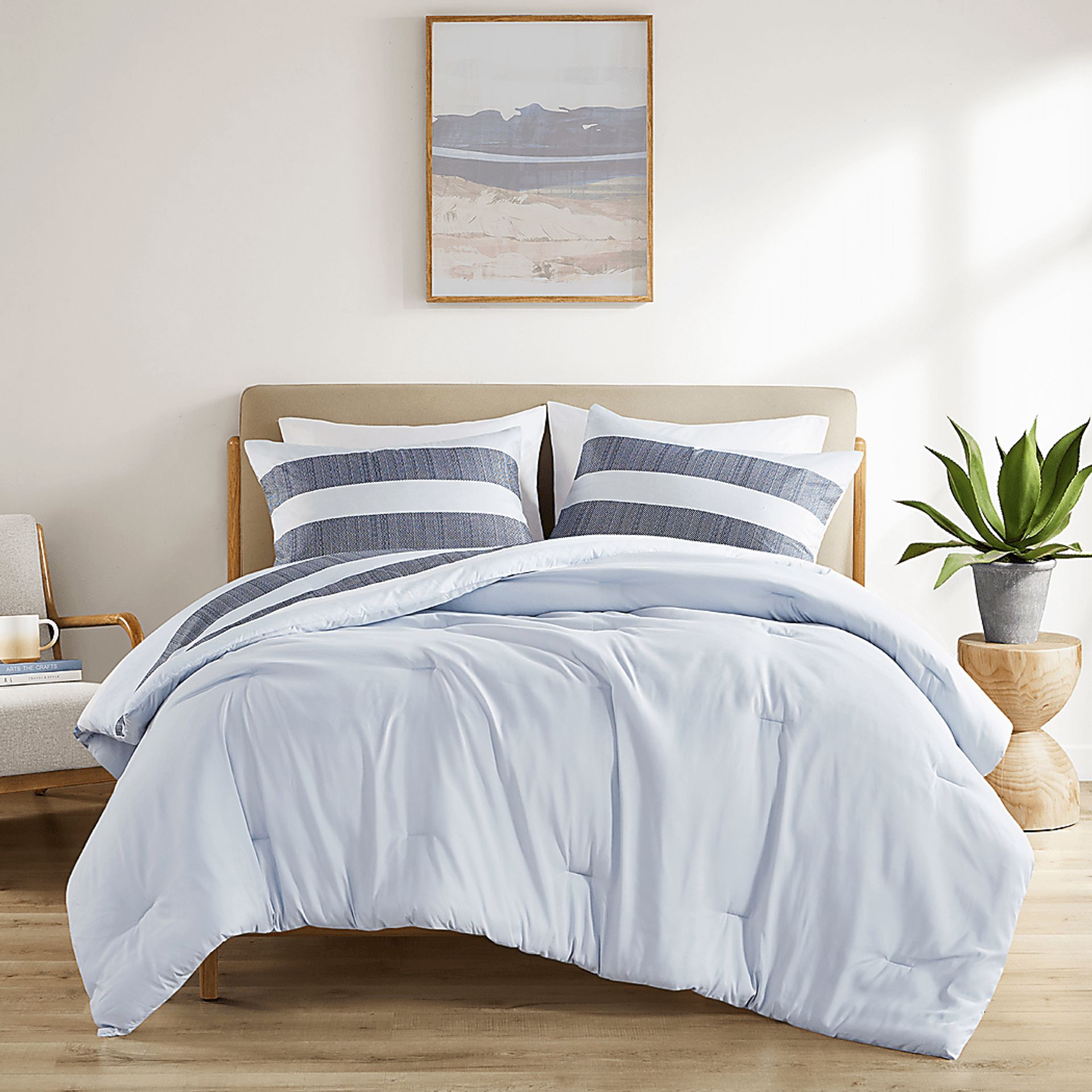 Connollya Blue Full/Queen 3 Pc Comforter Set - Image 6