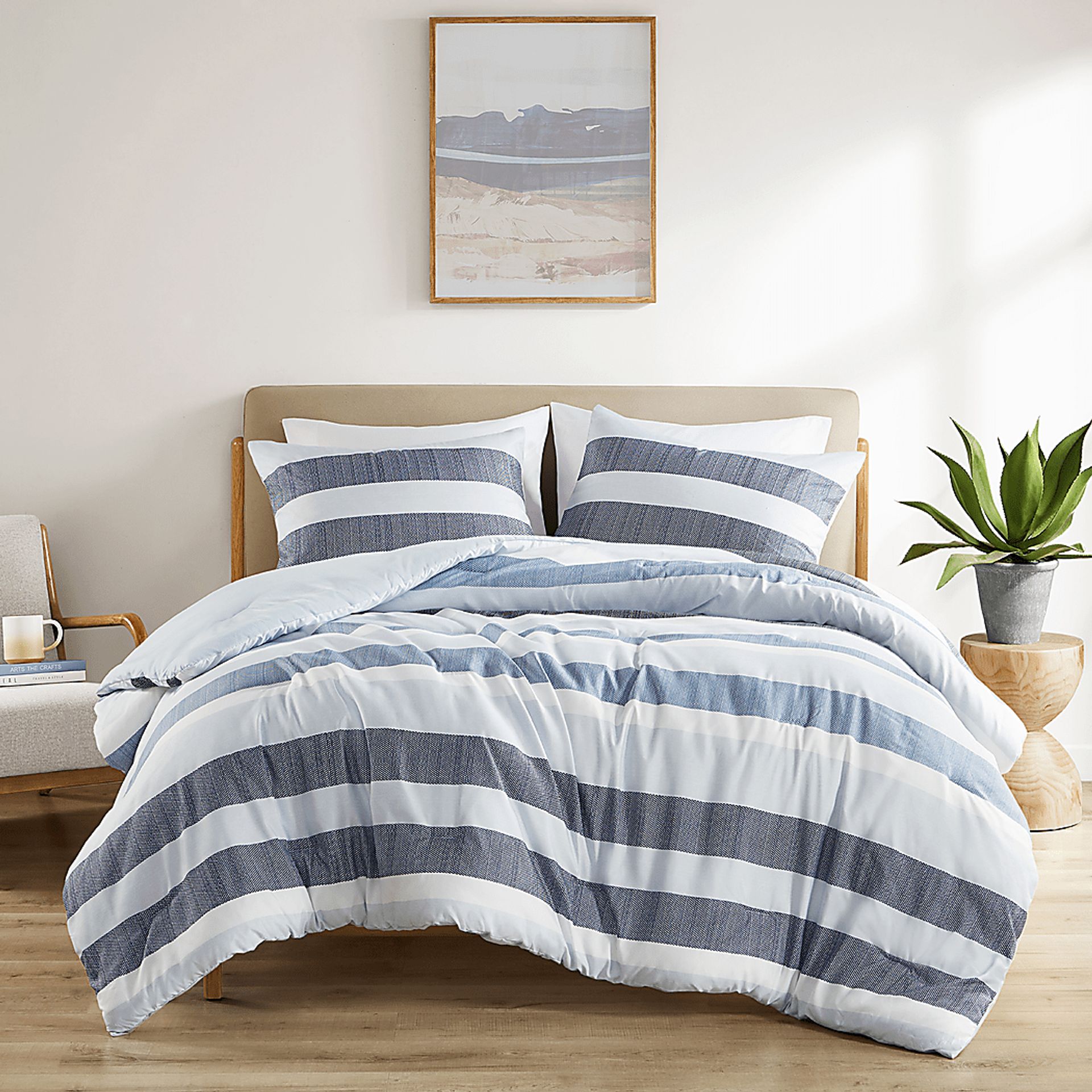 Connollya Blue Full/Queen 3 Pc Comforter Set - Image 8