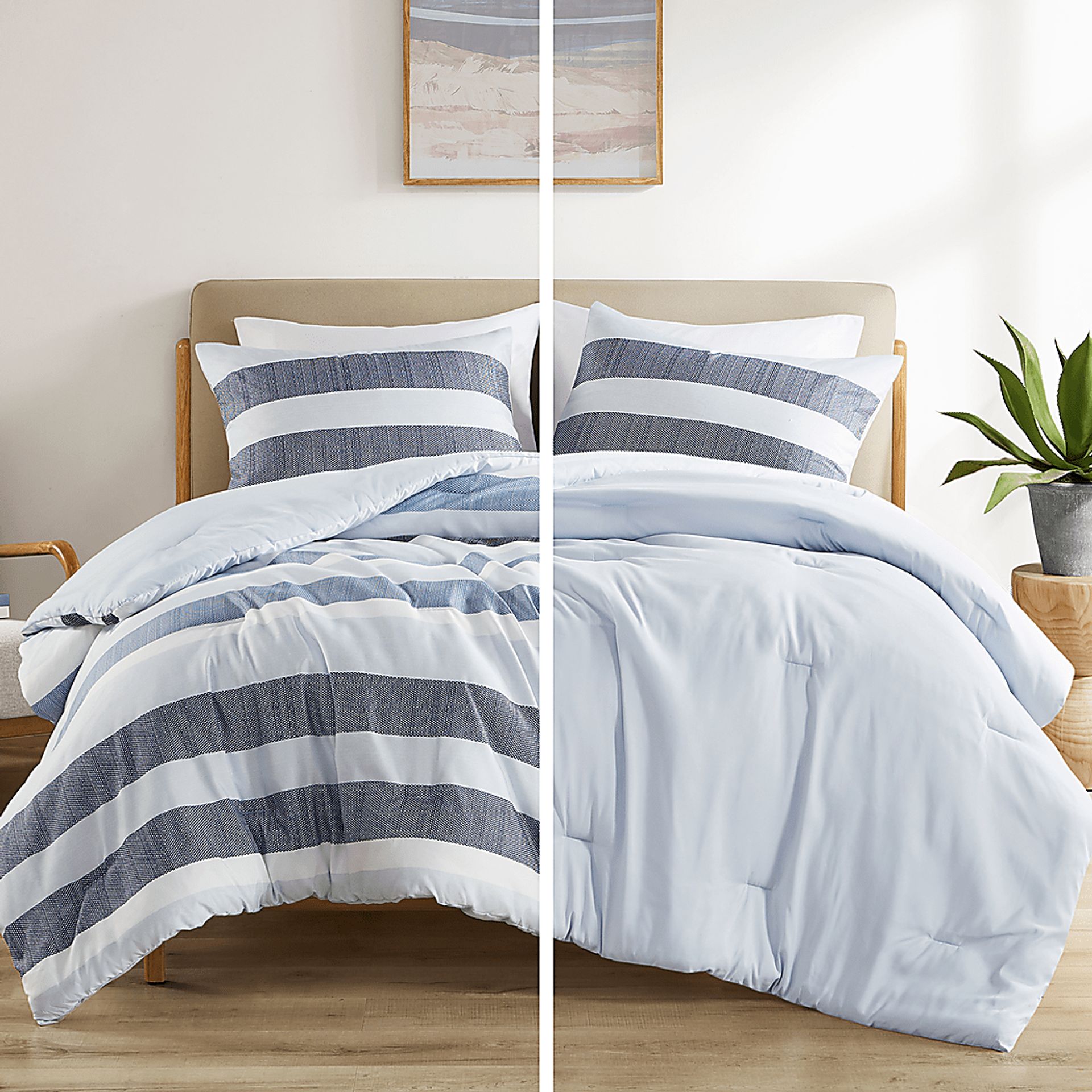 Connollya Blue Full/Queen 3 Pc Comforter Set - Image 10