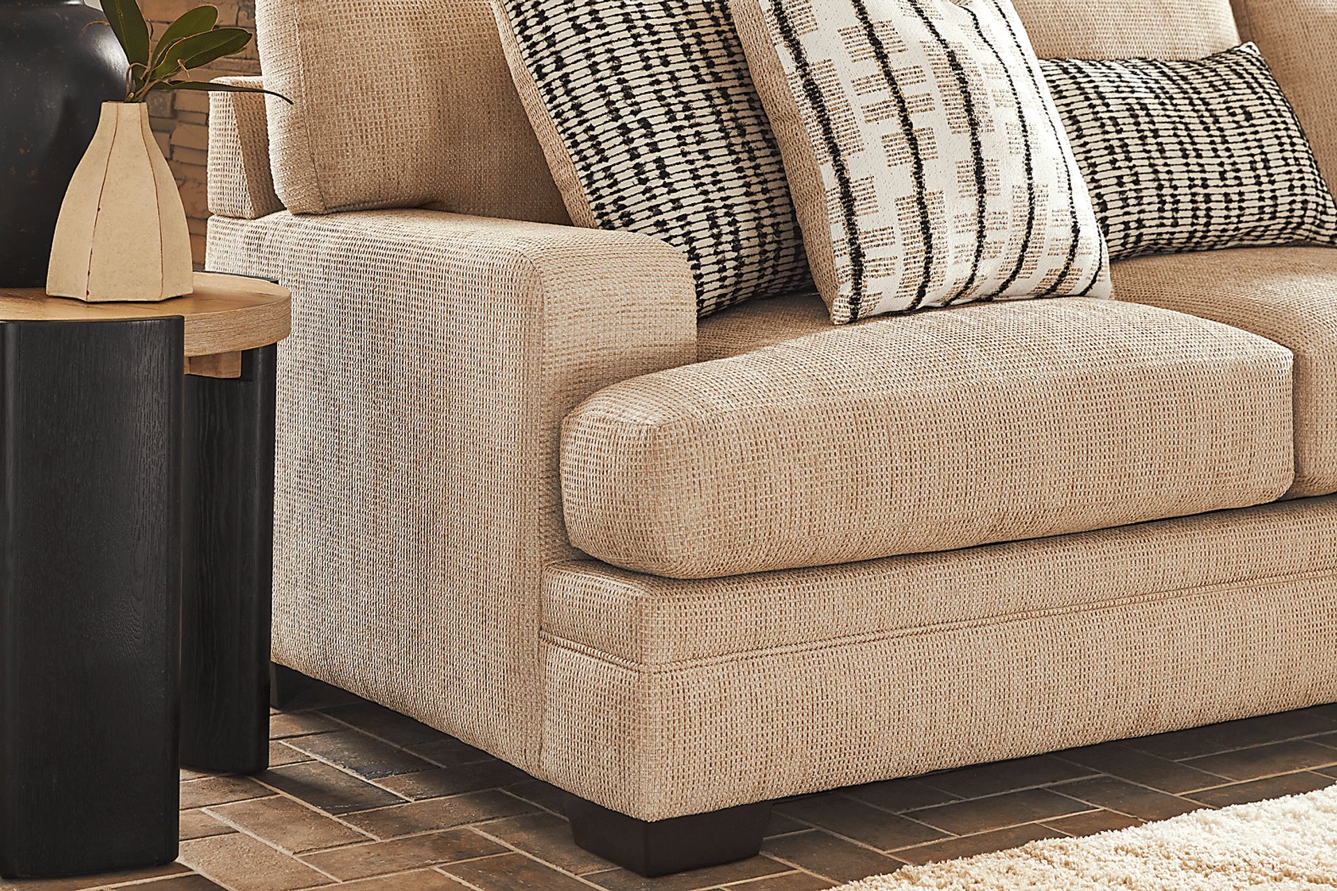 Conover Street Beige 7 Pc Living Room with Sleeper Sofa - Image 4