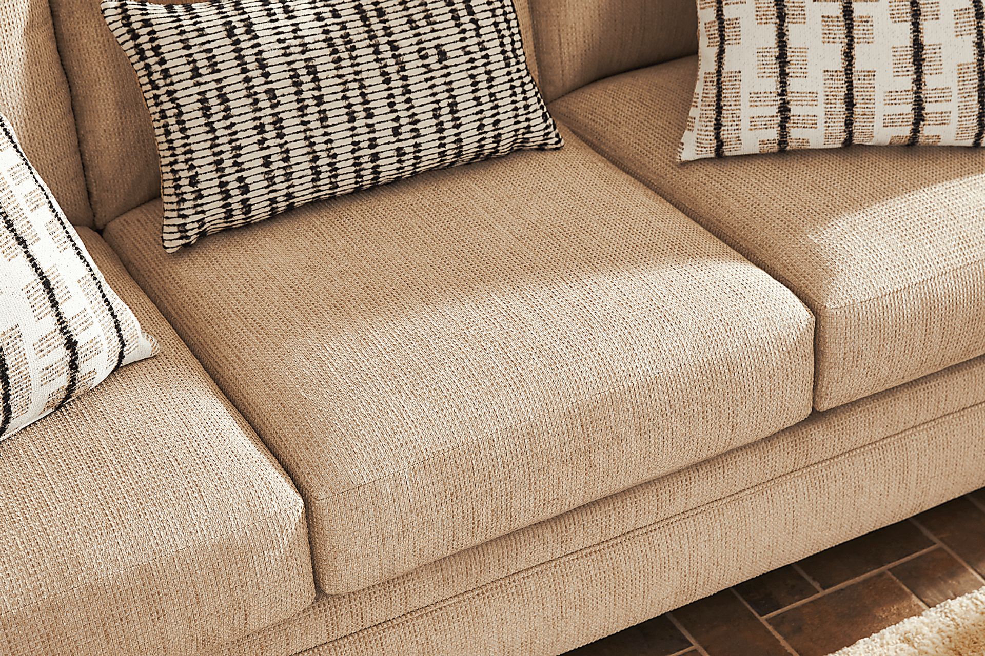 Conover Street Beige 7 Pc Living Room with Sleeper Sofa - Image 6