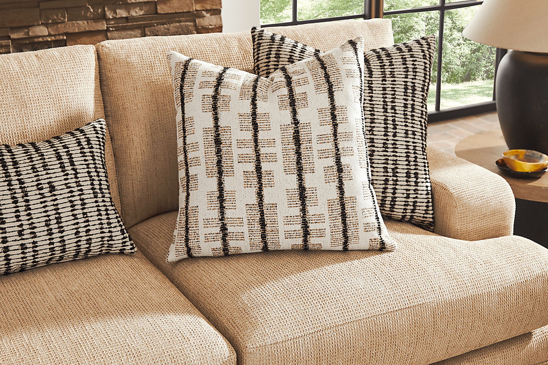 Conover Street Beige 7 Pc Living Room with Sleeper Sofa - Image 7