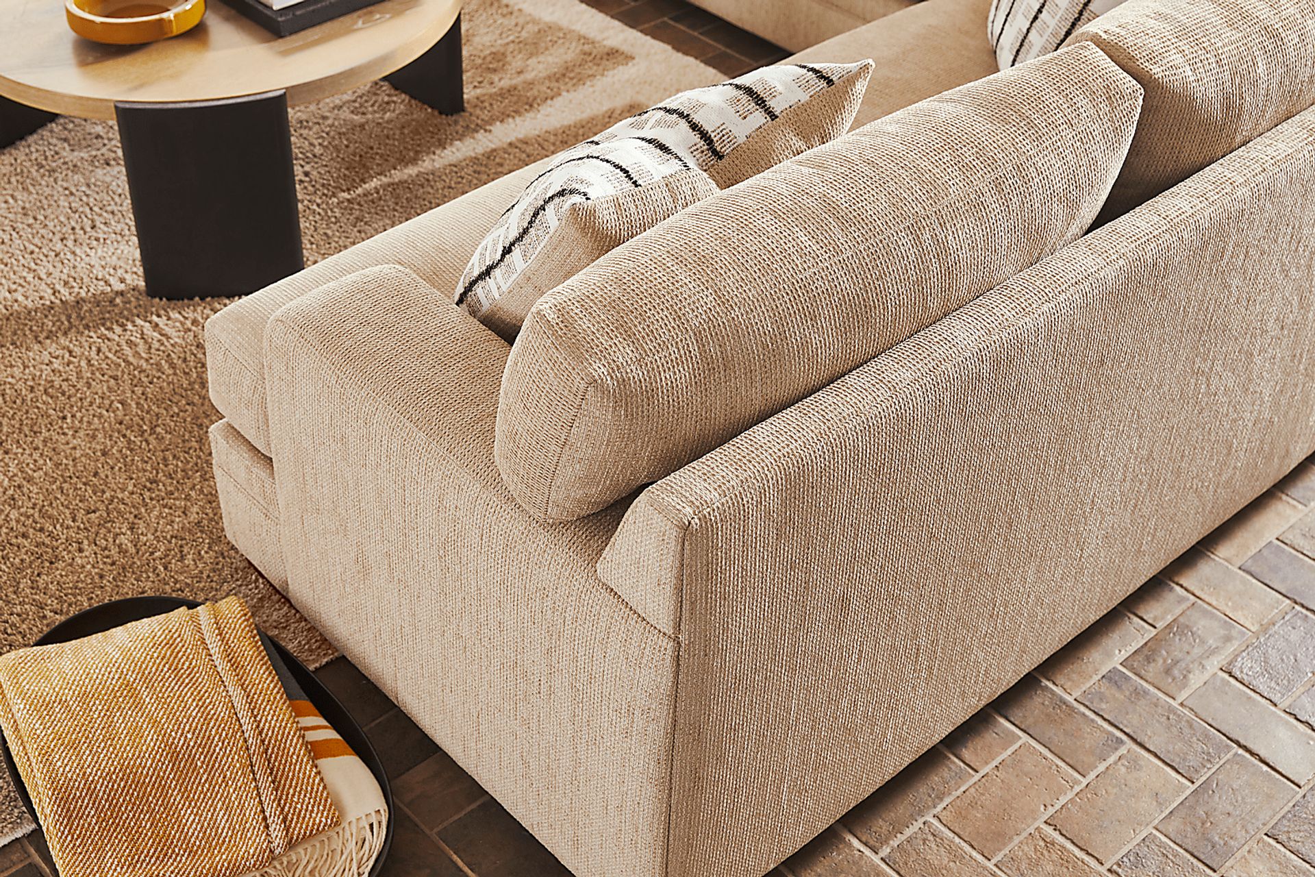 Conover Street Beige 7 Pc Living Room with Sleeper Sofa - Image 8