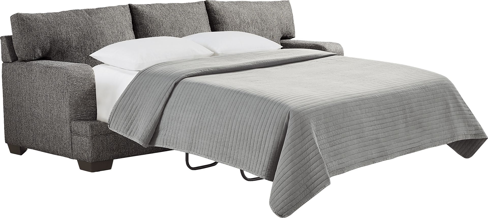 Conover Street Gray 7 Pc Living Room with Gel Foam Sleeper Sofa - Image 3