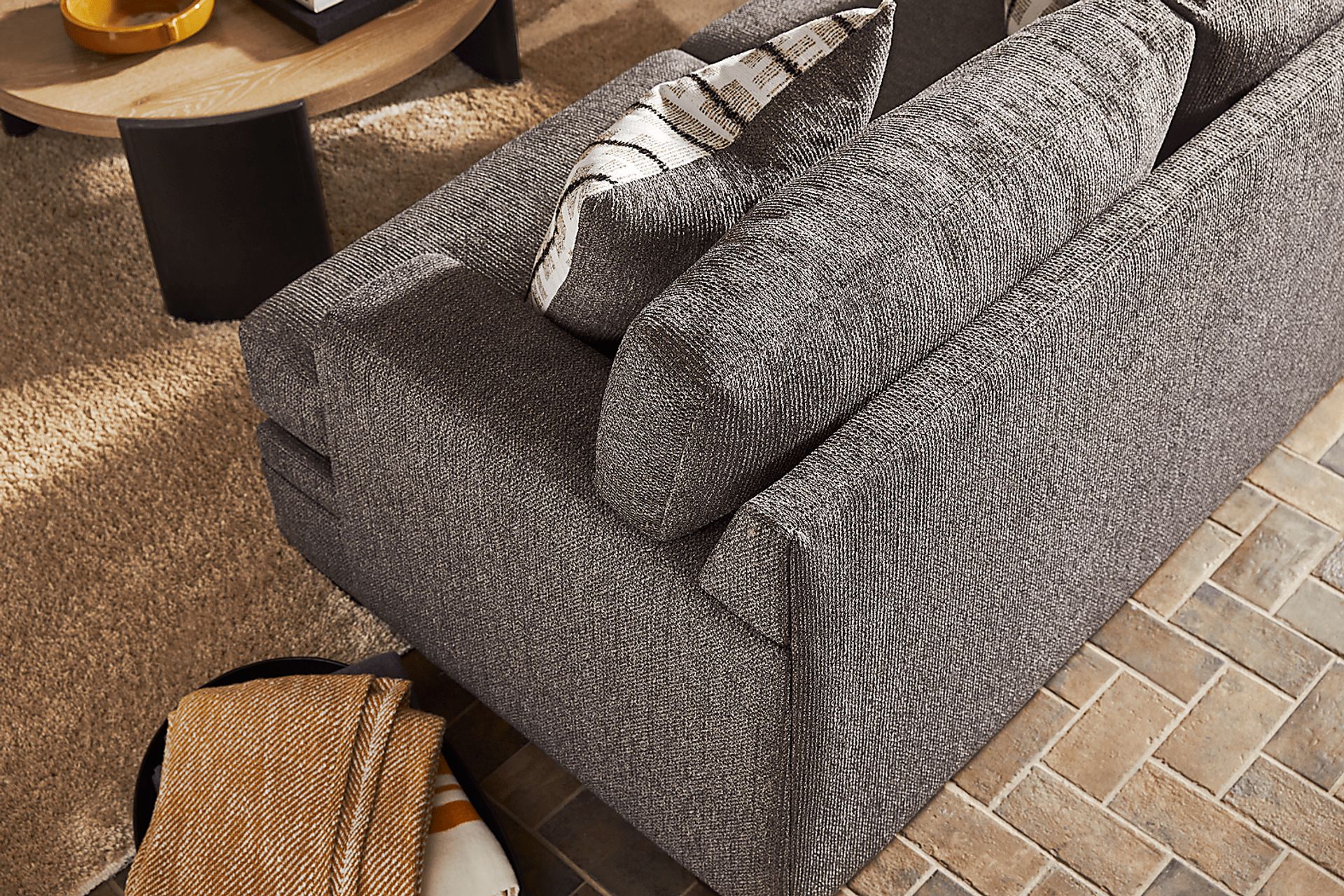 Conover Street Gray 7 Pc Living Room with Gel Foam Sleeper Sofa - Image 8