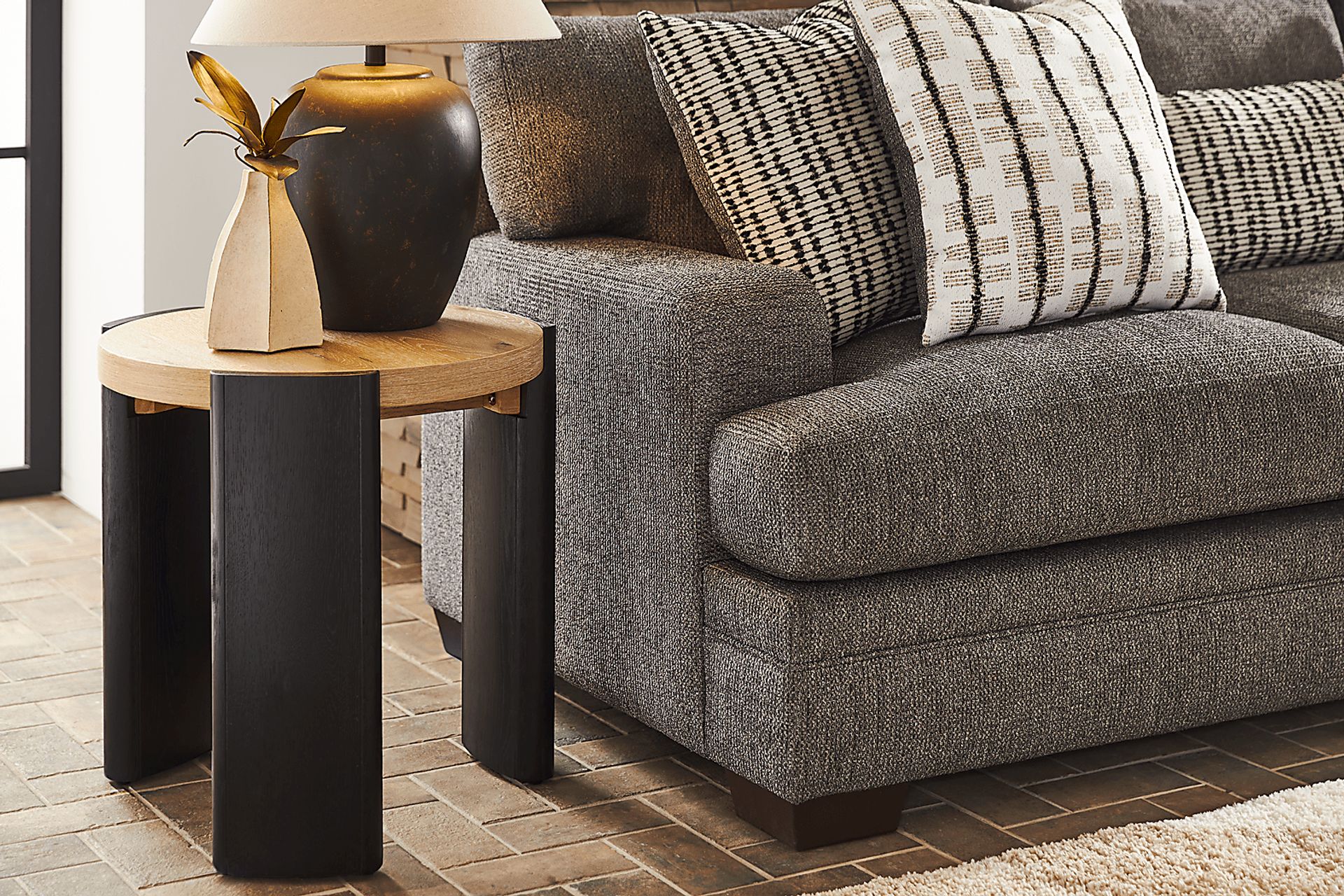 Conover Street Gray 7 Pc Living Room with Sleeper Sofa - Image 4