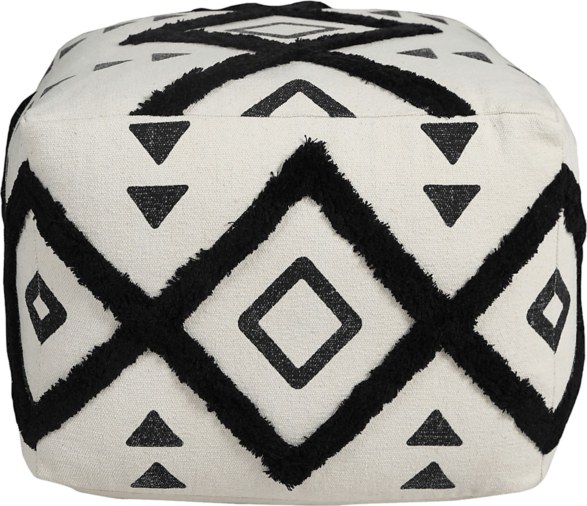 Conseld Black/White Pouf - Image 9