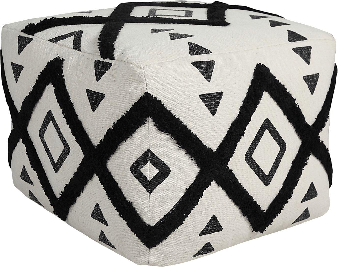 Conseld Black/White Pouf