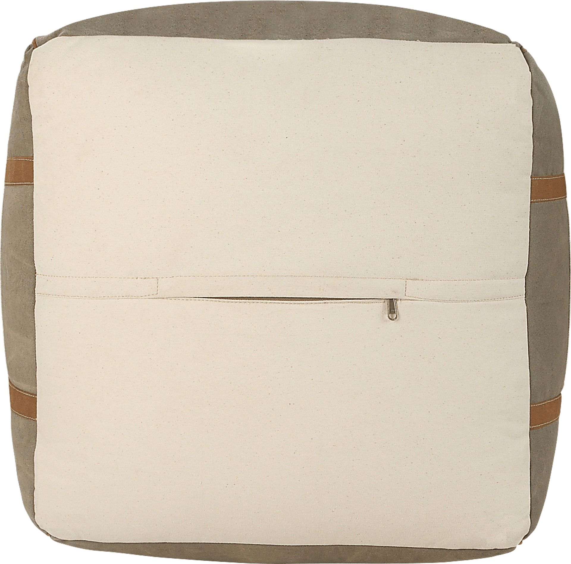 Constella Gray/Brown Pouf - Image 6