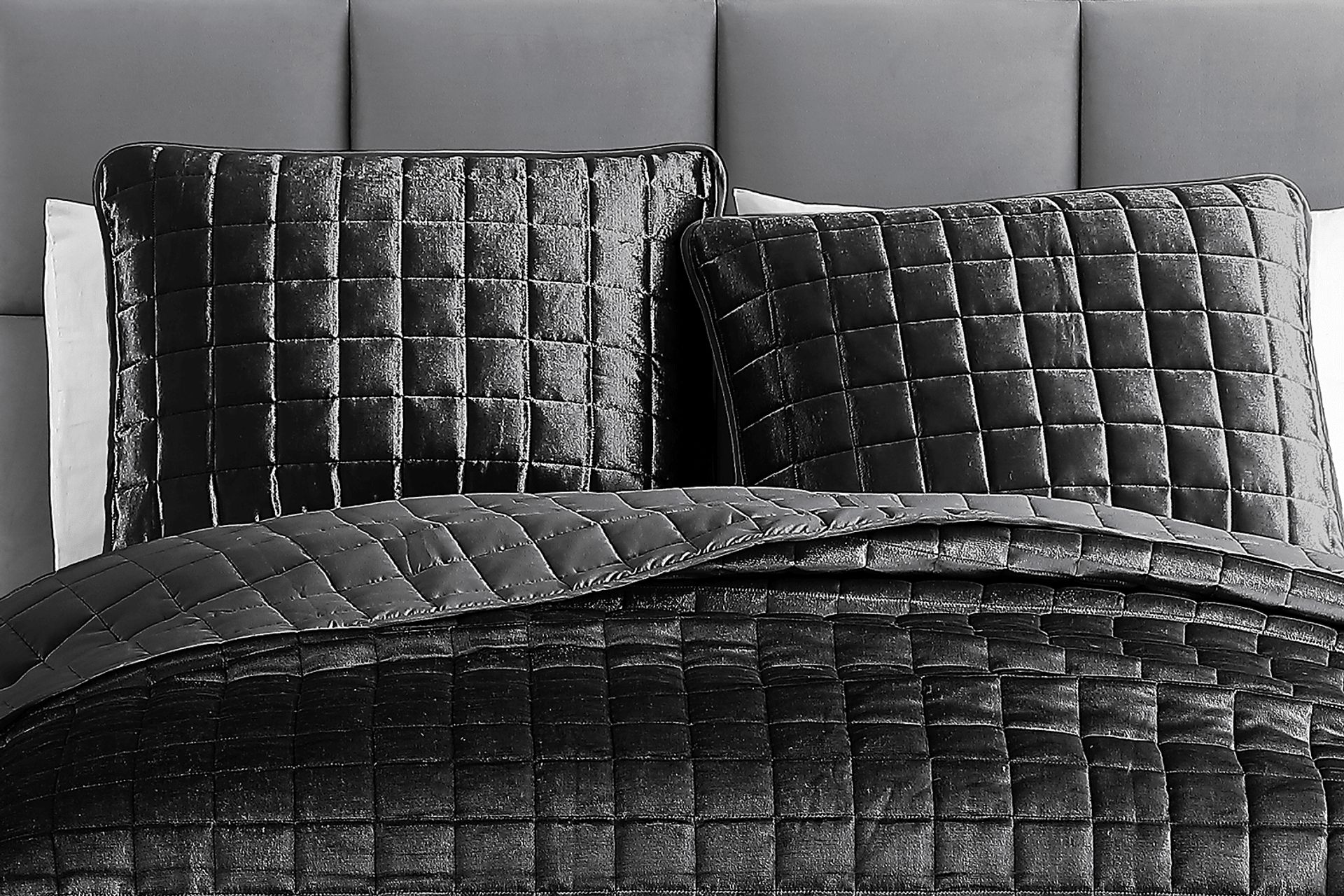 Constock Gray 3 Pc King Coverlet Set - Image 3